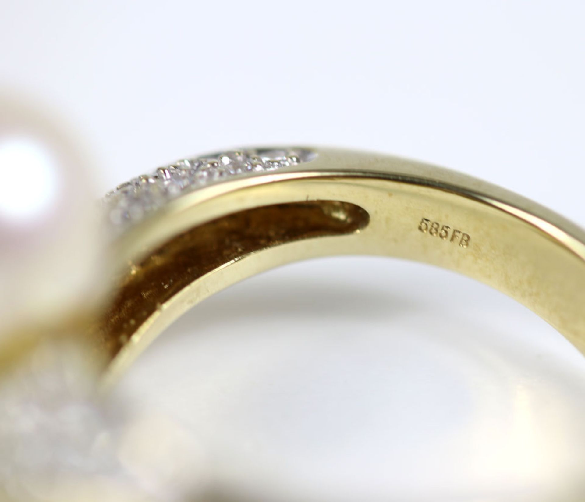 Ring mit Brillanten und Perle - Image 4 of 5