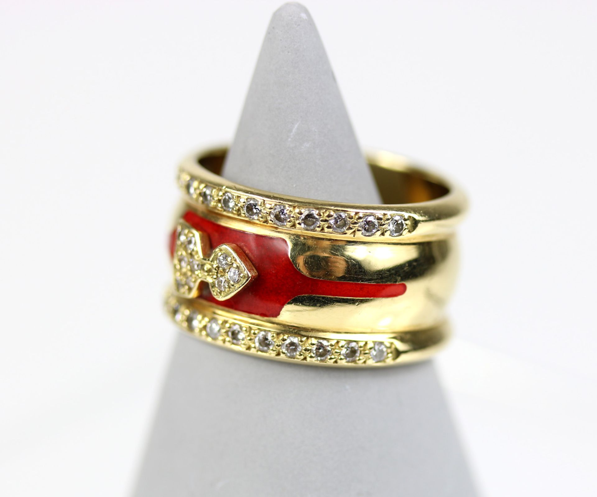 Ring mit Emaille und Brillanten - Image 2 of 5