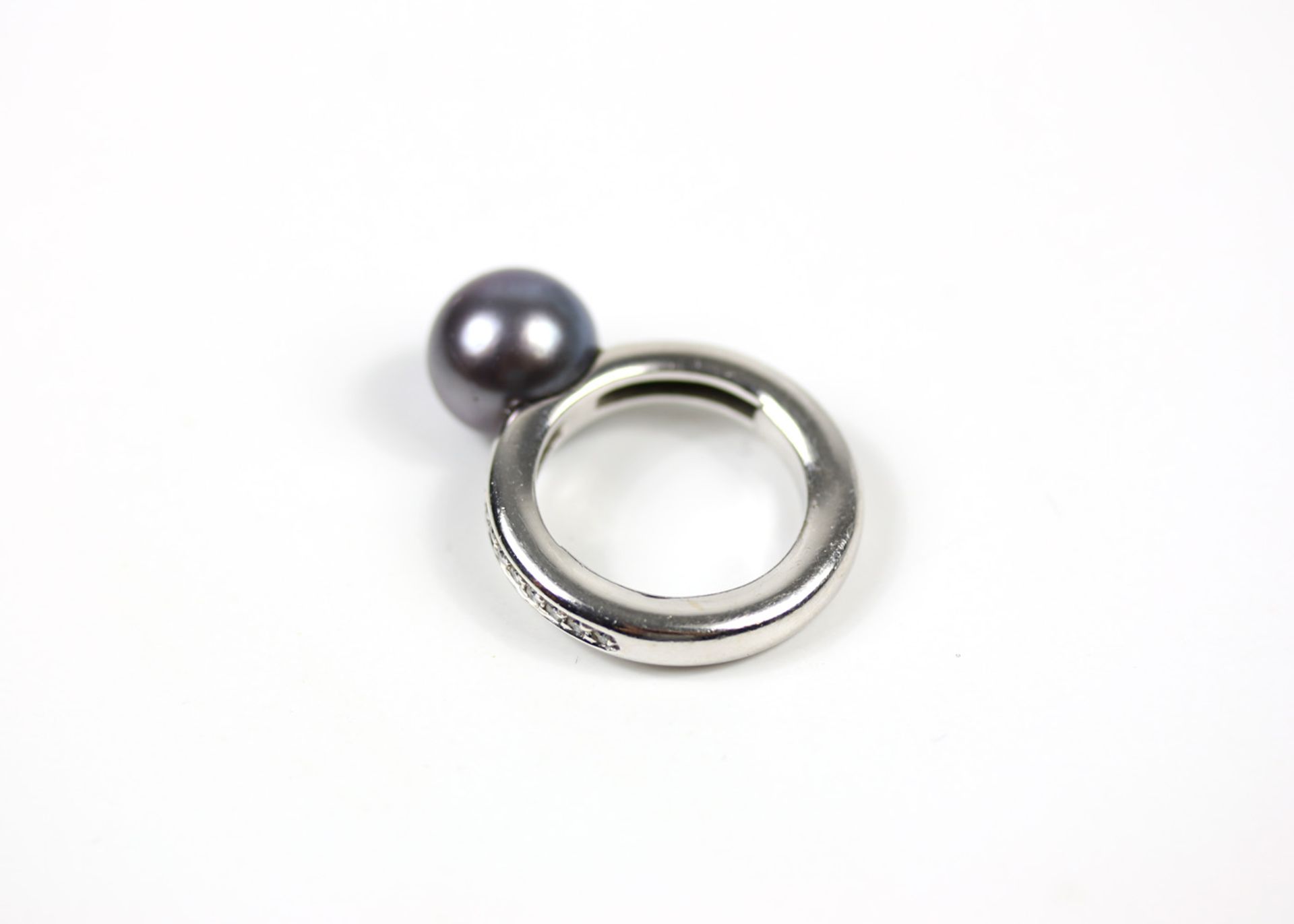 Ring mit Perle und Brillanten - Bild 3 aus 4