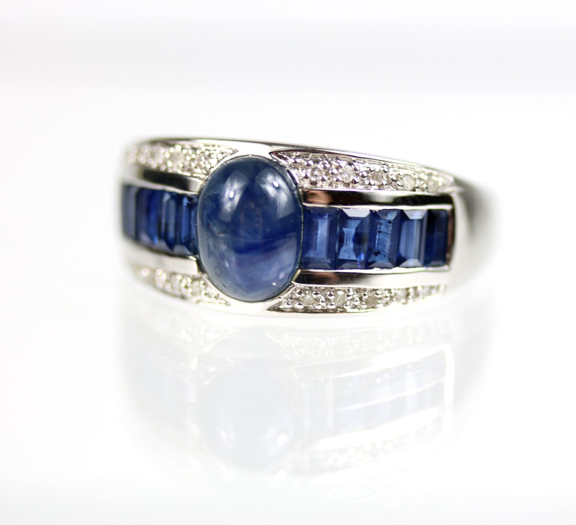 Saphir Ring mit Brillanten - Image 3 of 7