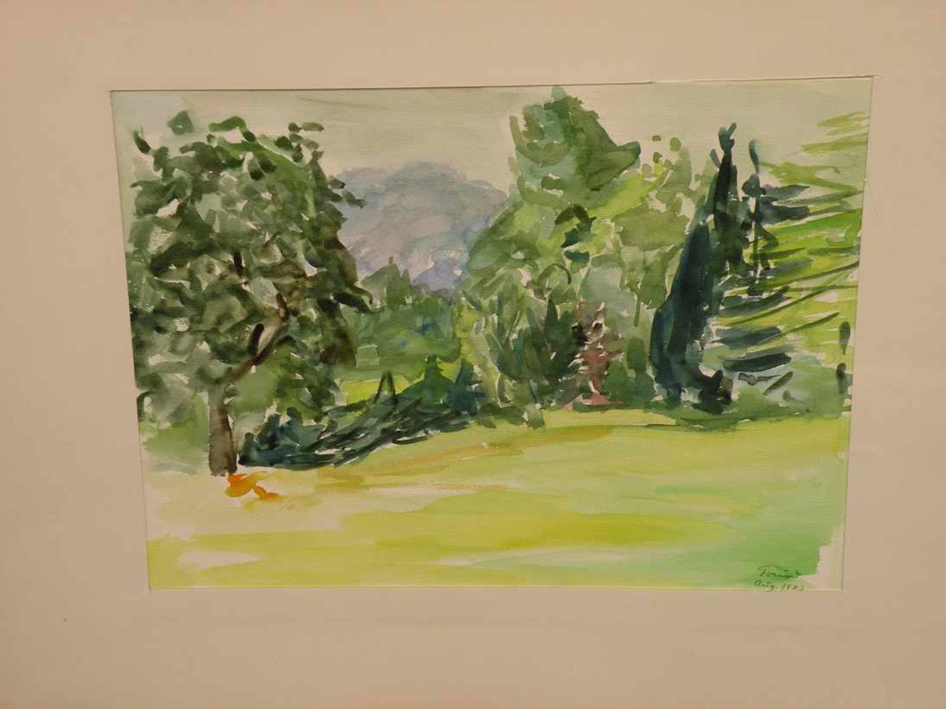 Aquarell Gustav Grund 1912-1995, sign. und dat. 1980, 34 x 46 cm