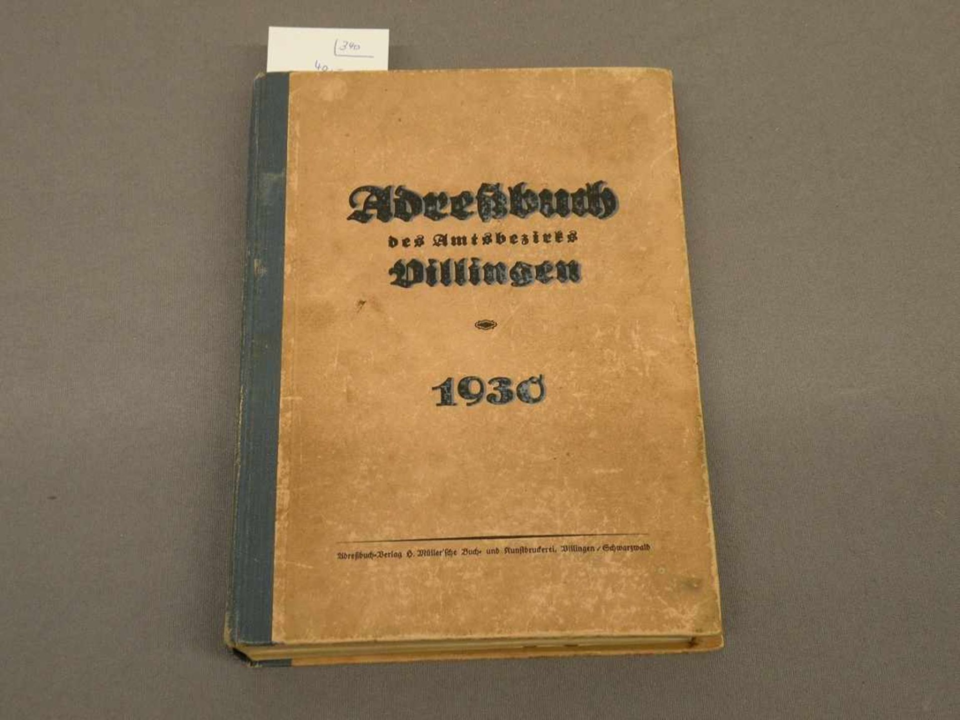 "Adressbuch des Amtsbezirk Villingen", 1930, 3 Blätter lose