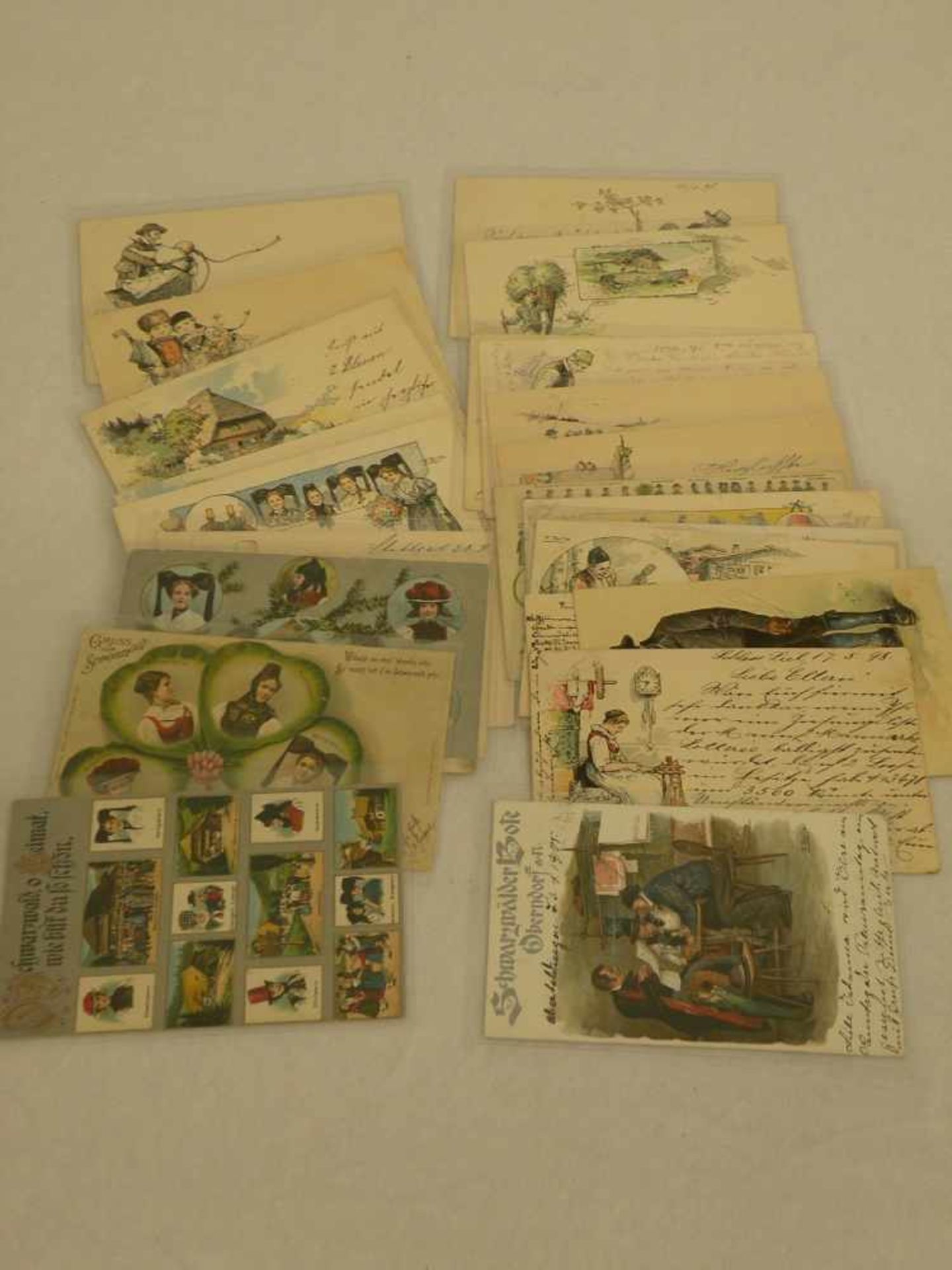 Ca. 24 Postkarten, Lithos, Schwarzwald, viel Fritz Reiß u.a.