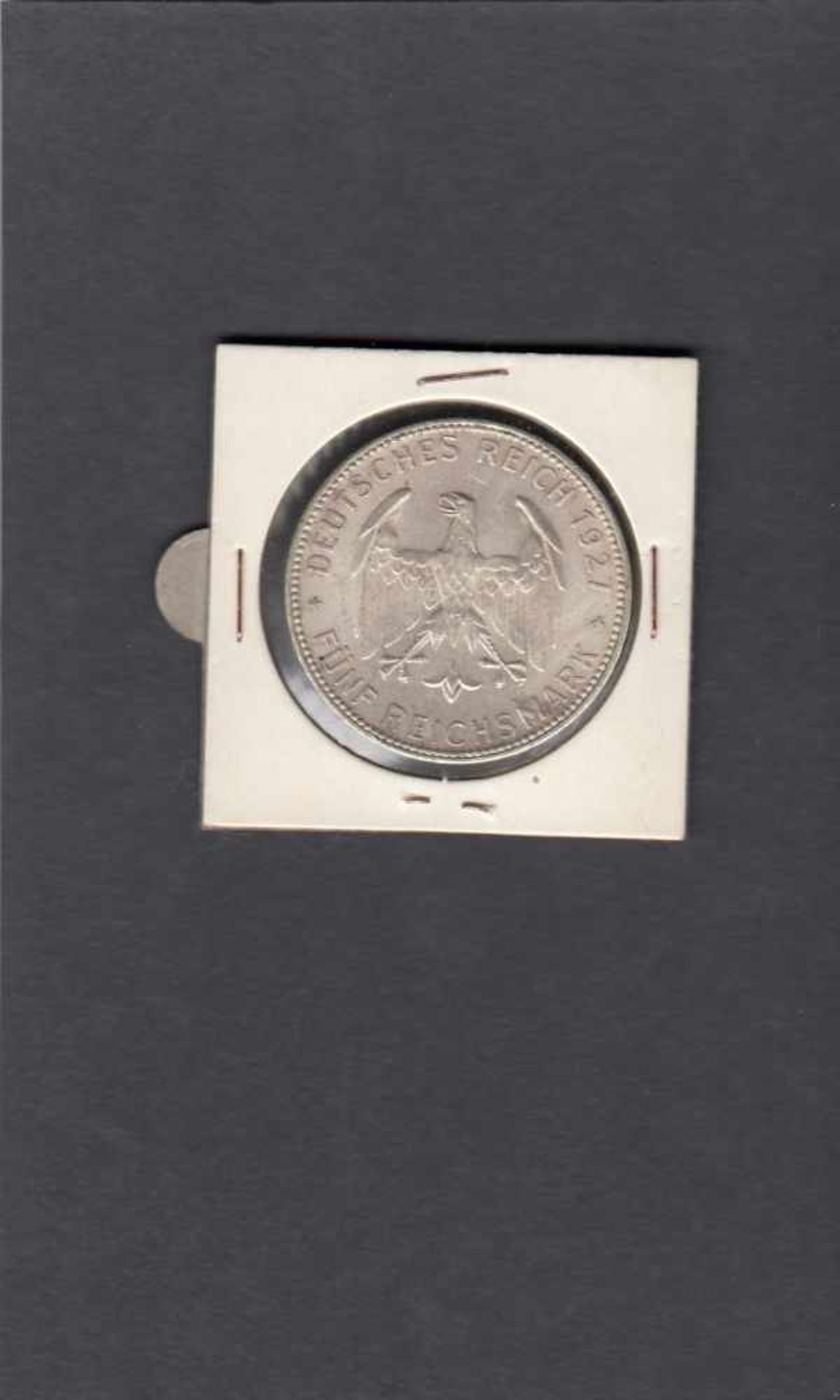 5 Mark 1927, Tübingen, Silber, Jäger-Nr. 229 - Bild 2 aus 2