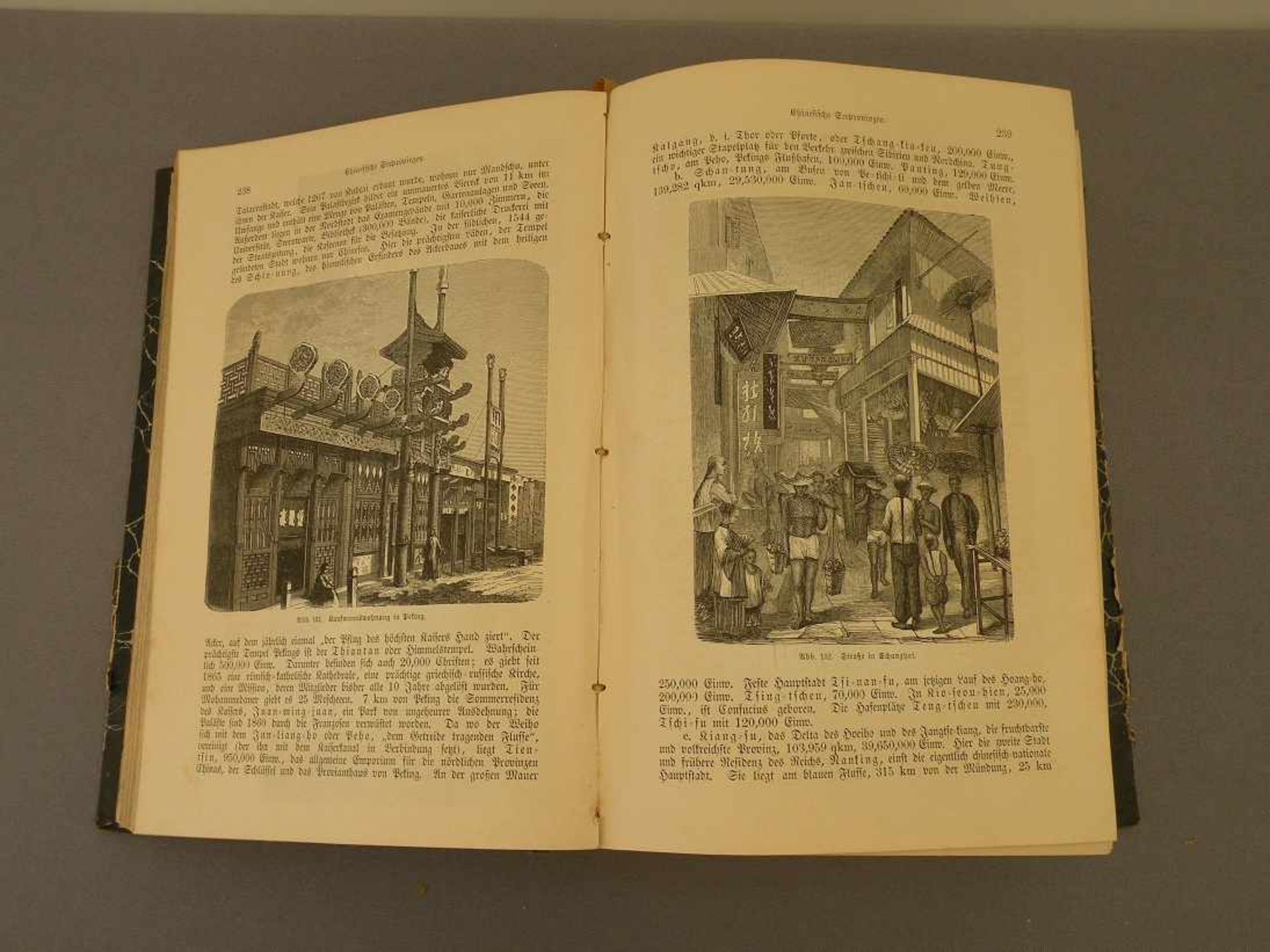 "Illustriertes kleines Handbuch der Geographie", 1. Band, Fues Verlag, Leipzig, 1882, berieben