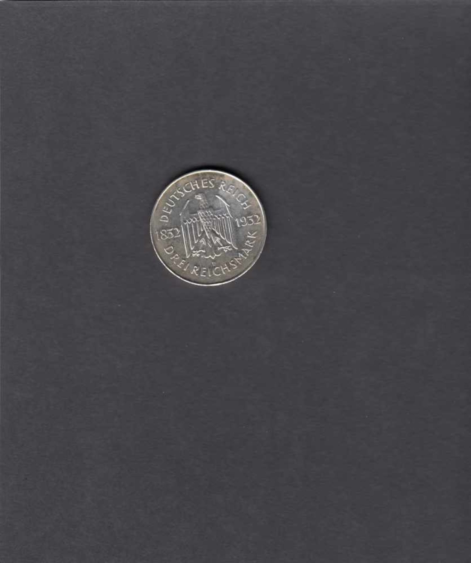 3 Mark Silber, Goethe, 1932, Jäger-Nr. 350, ss/vz