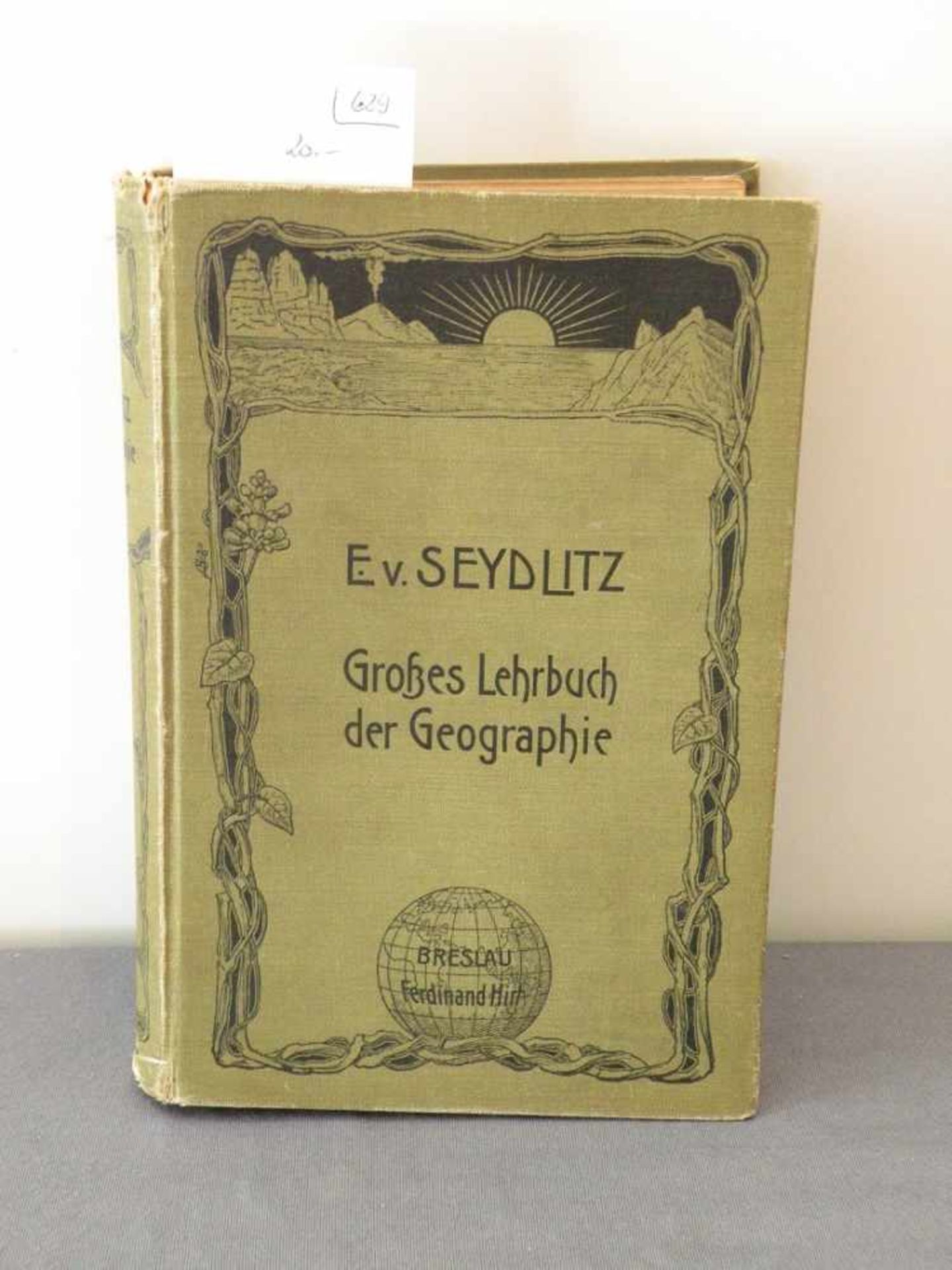 Buch "Das große Lehrbuch der Geographie", Ausgabe C, Verlag Hirt, Breslau, 1902, berieben