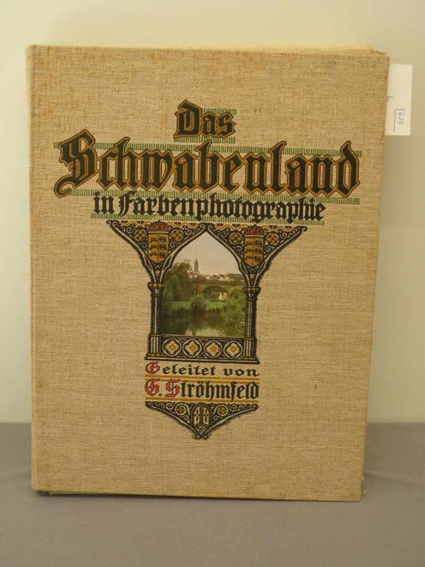 Mappe "Das Schwabenland in Farbphotographie", mit Textband, Berlin 1914