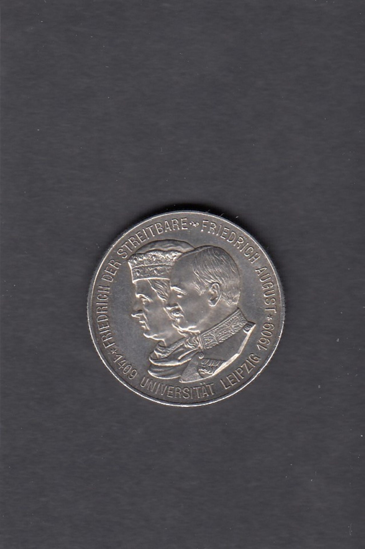 2 Mark Silber, 1909, Universität Leipzig, Jäger-Nr. 138 - Bild 2 aus 2