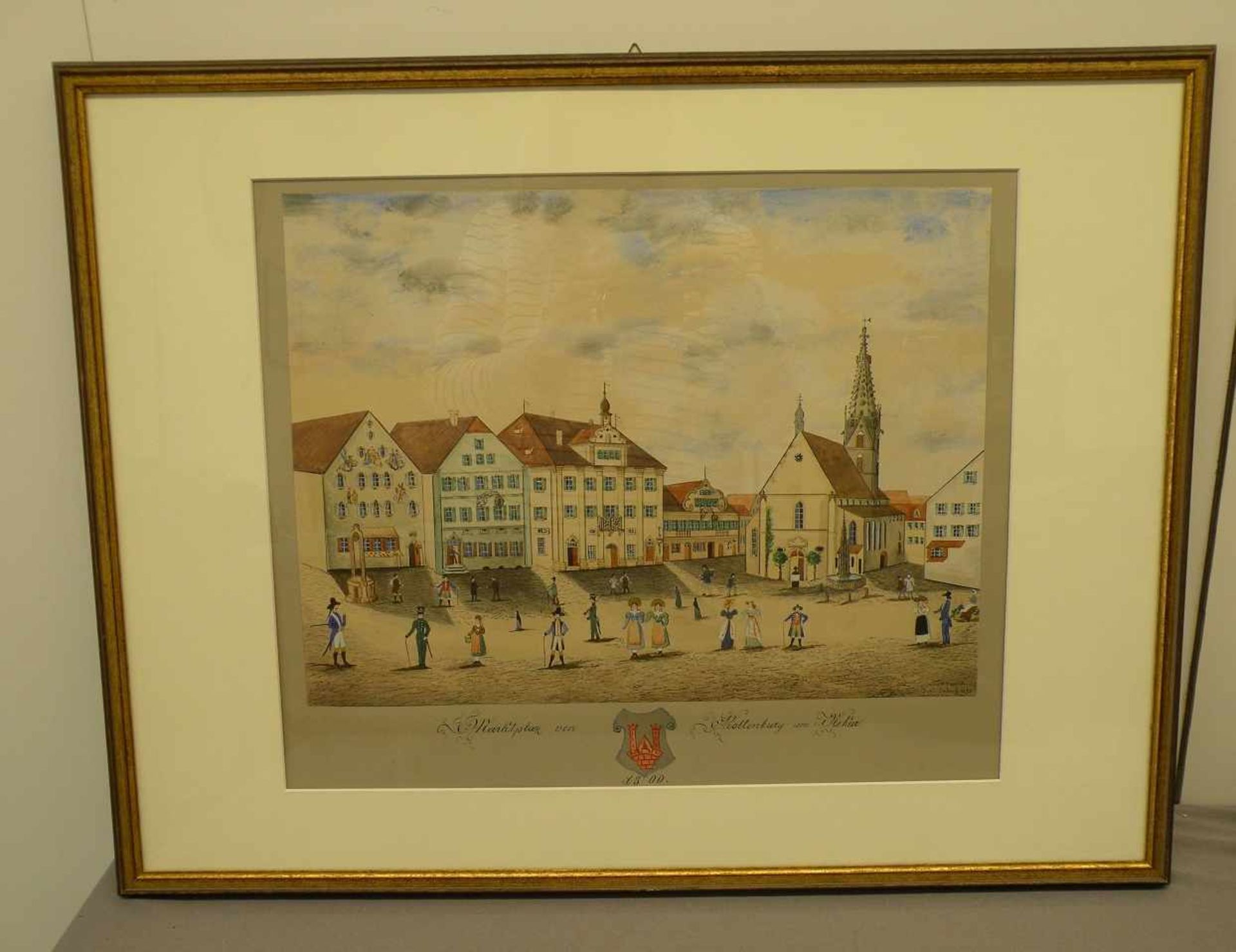 Bild Rottenburg a.N., sign. Ferdinand Endress, 1898, 31x42 cm