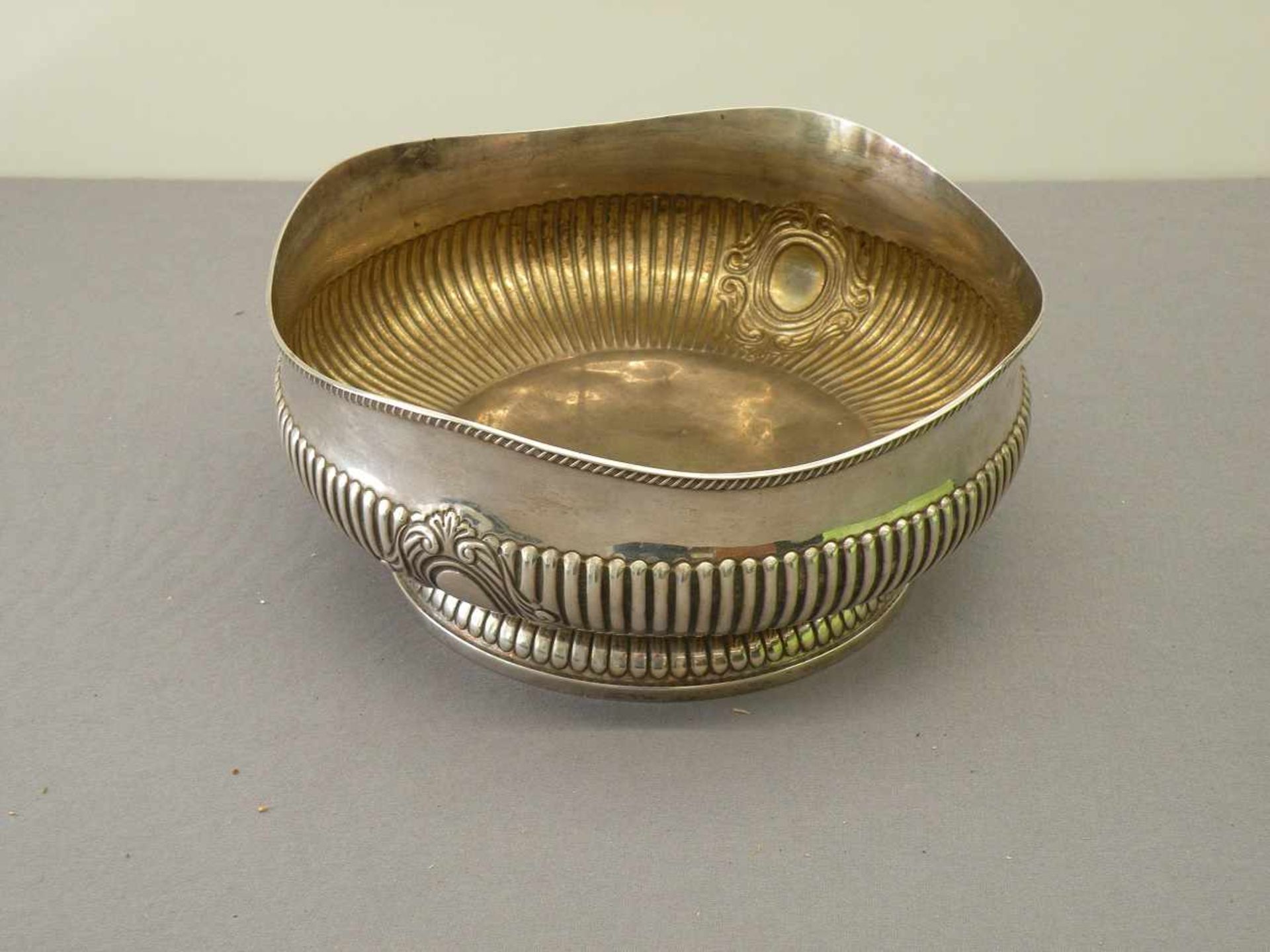 Obstschale Silber gepunzt, ca. 502 g, 25 cm Durchmesser