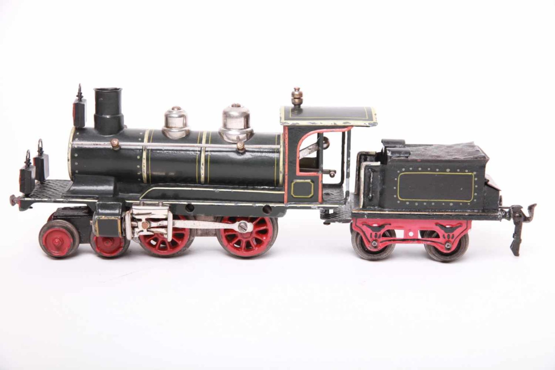 Märklin S 0, E1020 Dampflok mit Tender. Uhrwerk läuft. L34cm, Z1-2