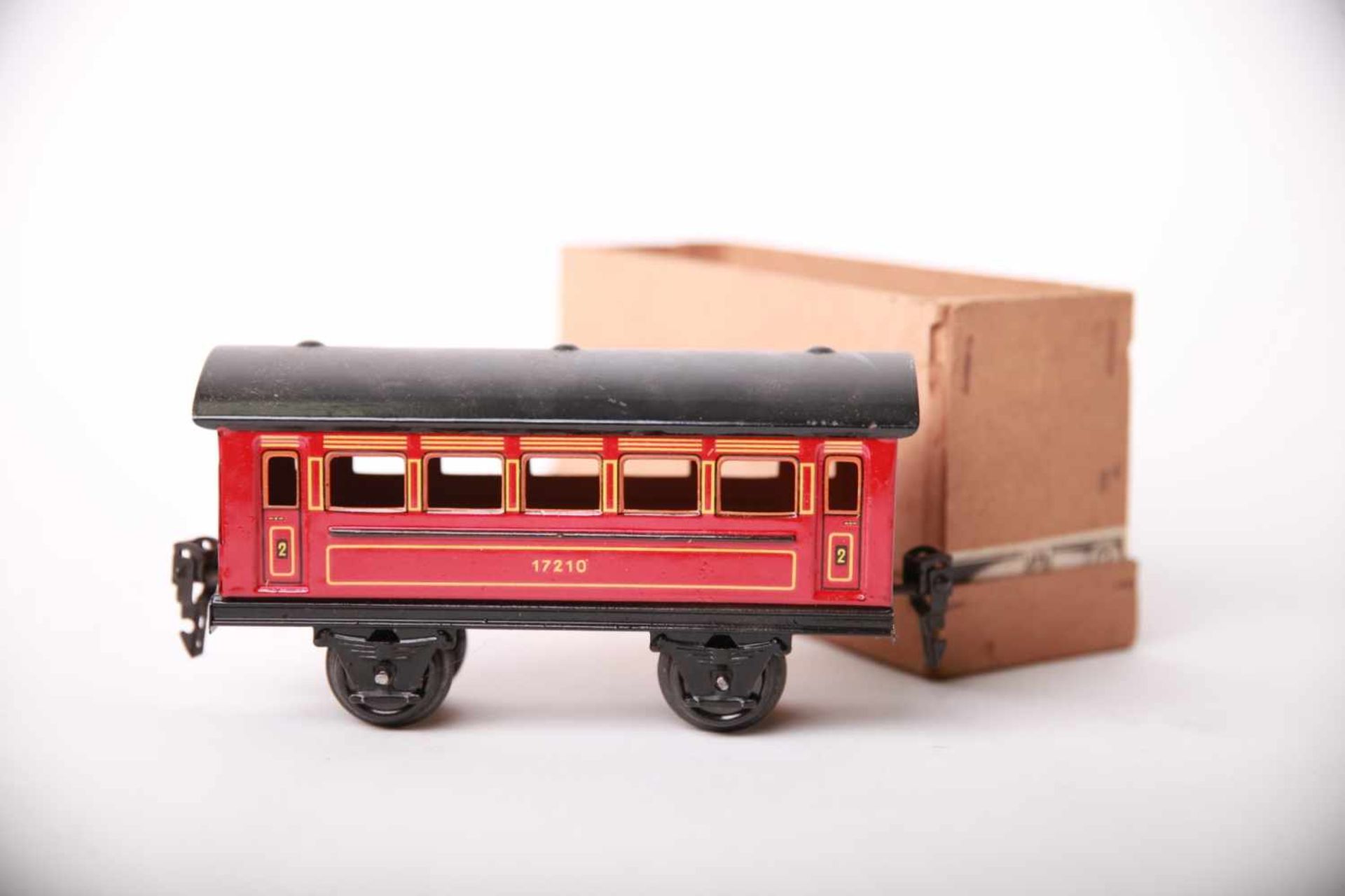 Märklin S 0, 1721 Personenwagen rotbraun, im OKT. L14,5cm, Z1