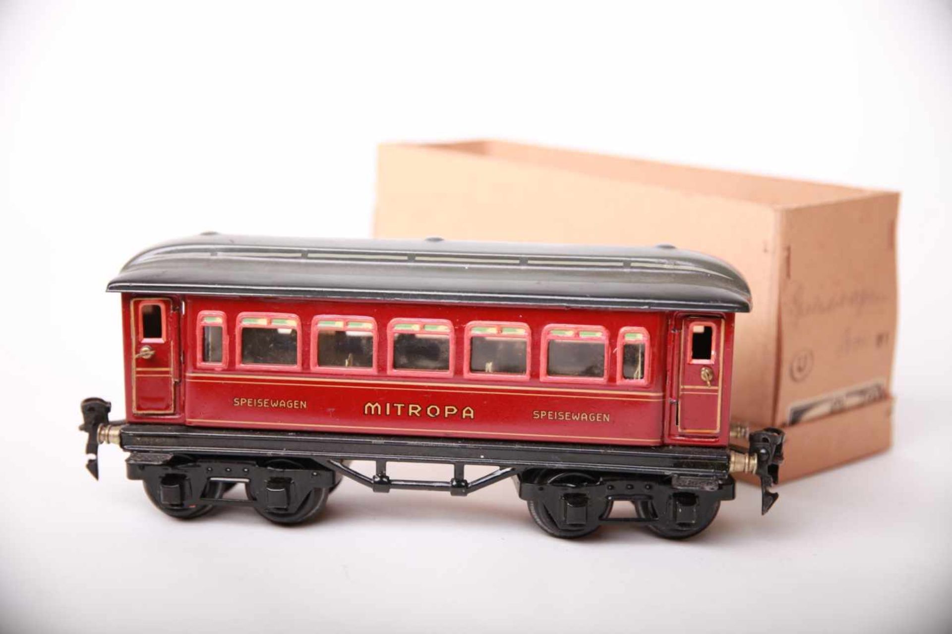 Märklin S 0, 1886 SP Speisewagen Mitropa, Inneneinrichtung im OKT. L21,5cm, Z1