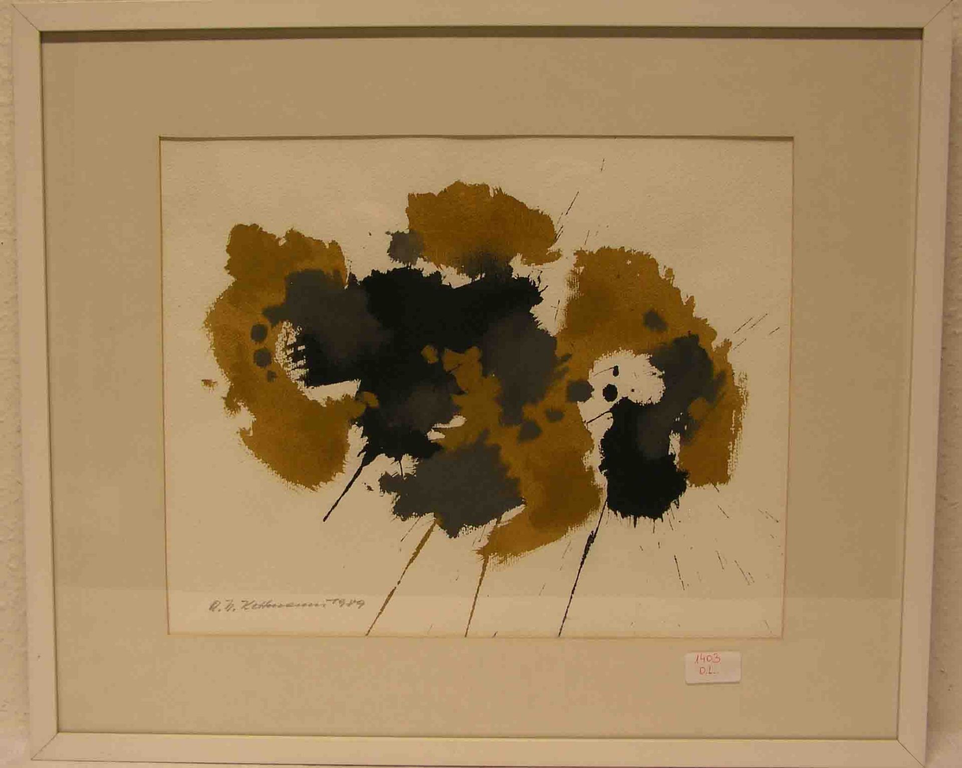 Kettmann, Alfred, Heinz (1912 - 2010): "Moderne Komposition", Aquarell, signiert, 1989, 34