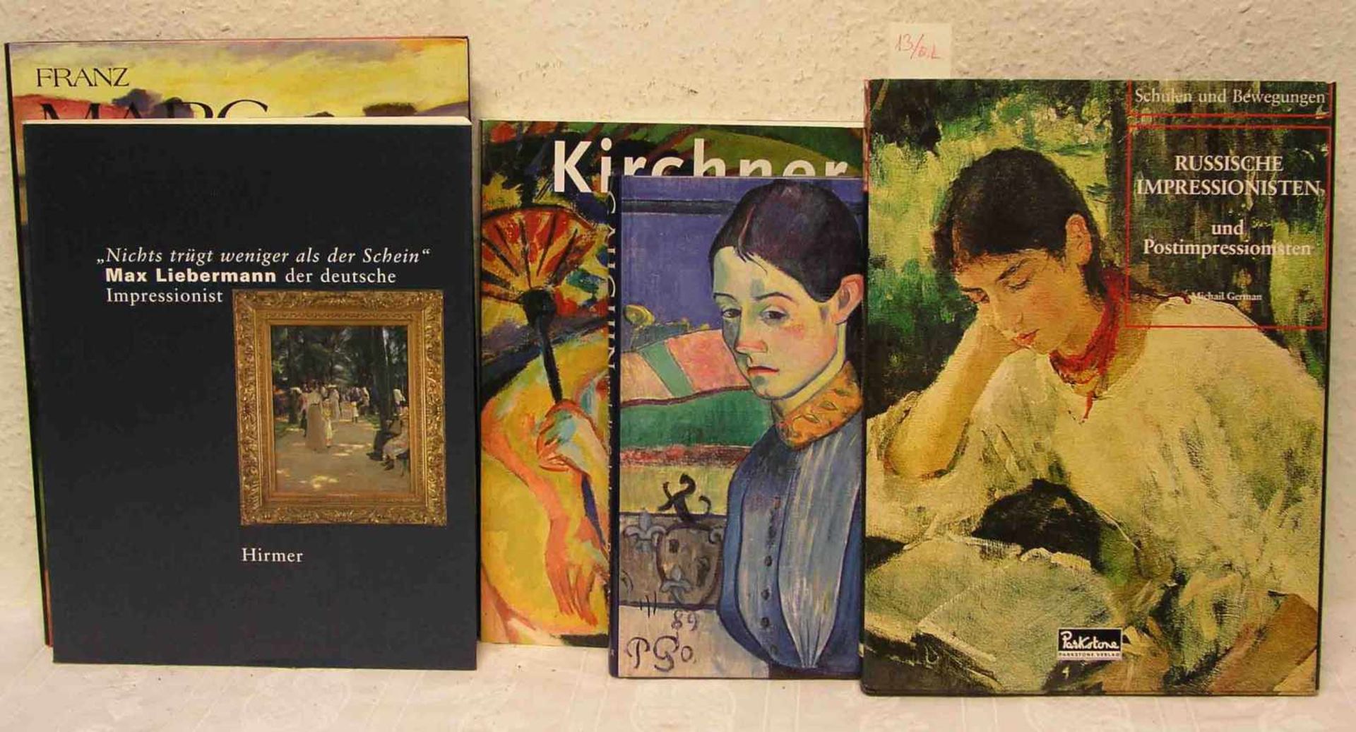 Fünf Kunstbücher. Dabei: German Michail "Russische Impressionisten und<b