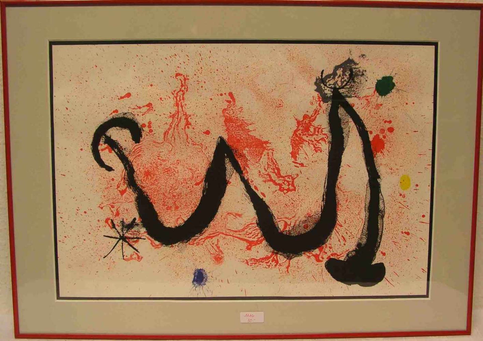 Miró, Joan (Barcelona 1893 - 1983 Palma de Mallorca): "Der Feuerteufel". Farblithographie<