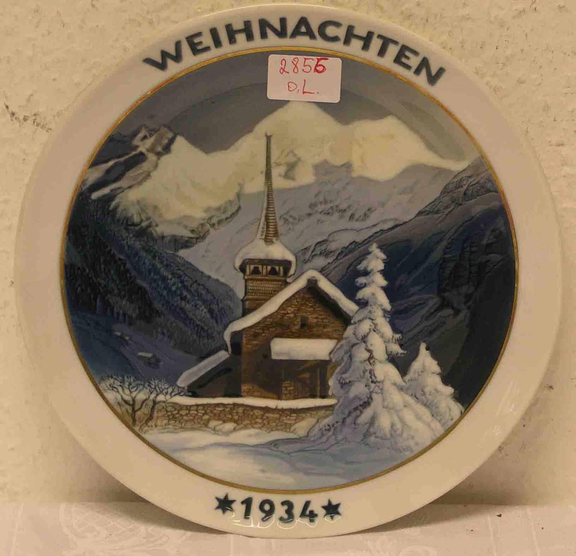 Weihnachten 1934. Rosenthal Porzellanteller. Durchmesser: 21cm.