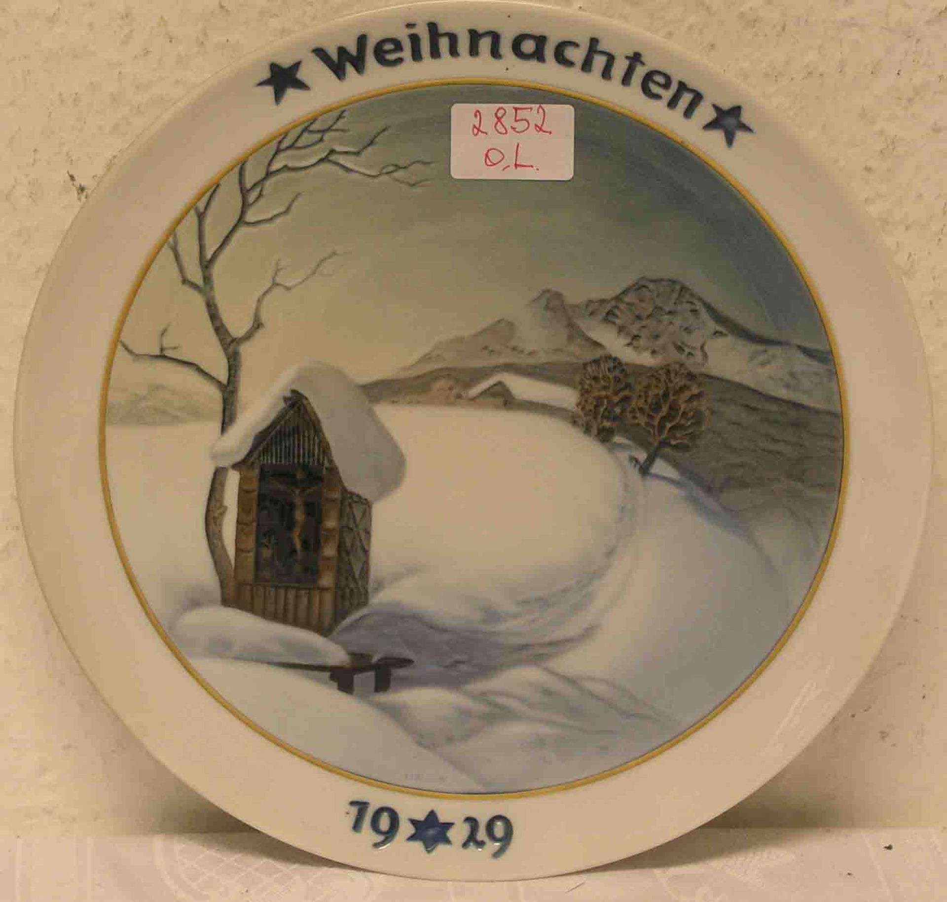 Weihnachten 1929. Rosenthal Porzellanteller. Durchmesser: 21cm.