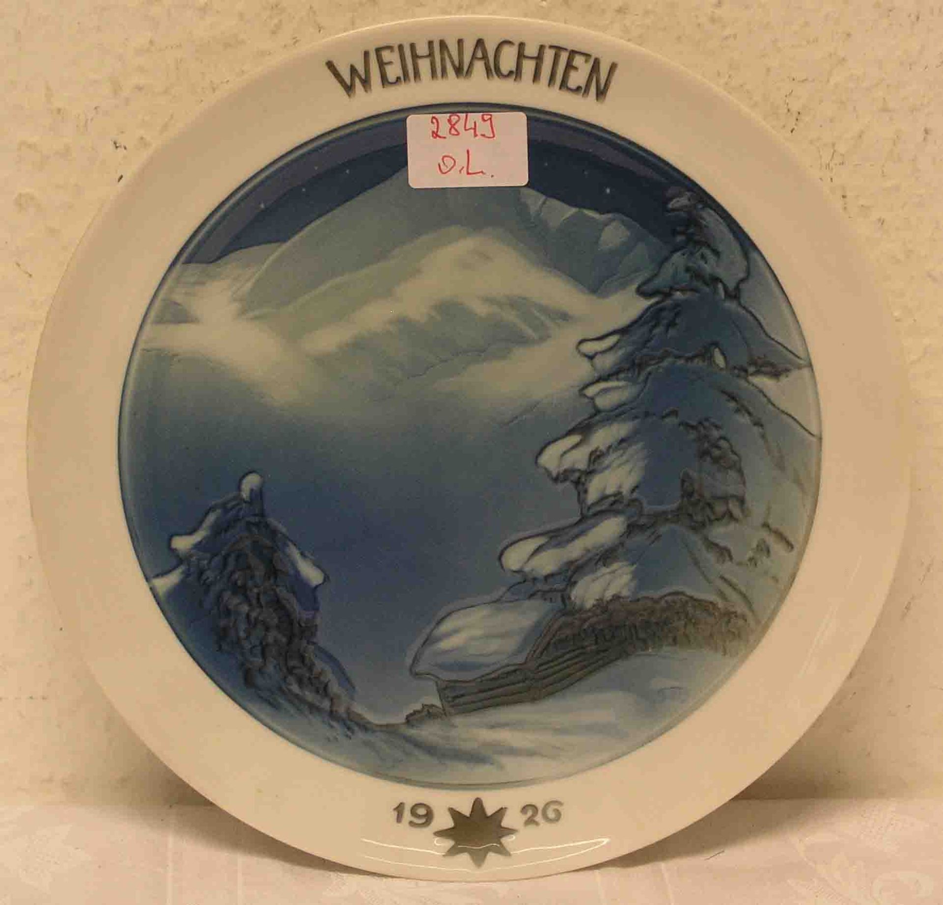 Weihnachten 1926. Rosenthal Porzellanteller. Durchmesser: 21cm.