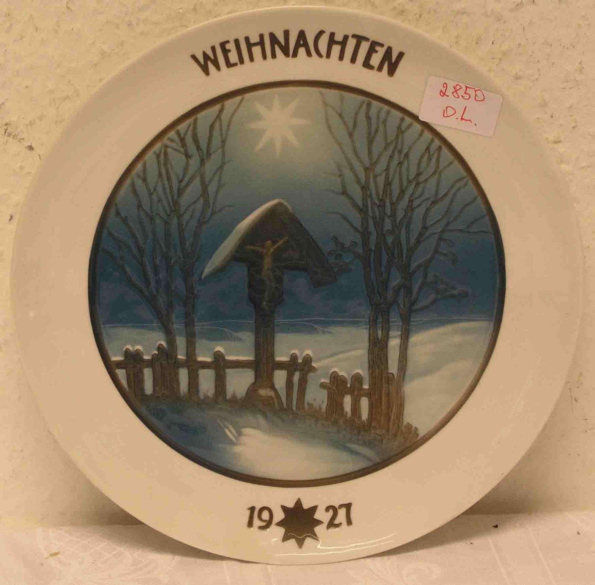 Weihnachten 1927: Rosenthal Porzellanteller. Durchmesser: 21cm.