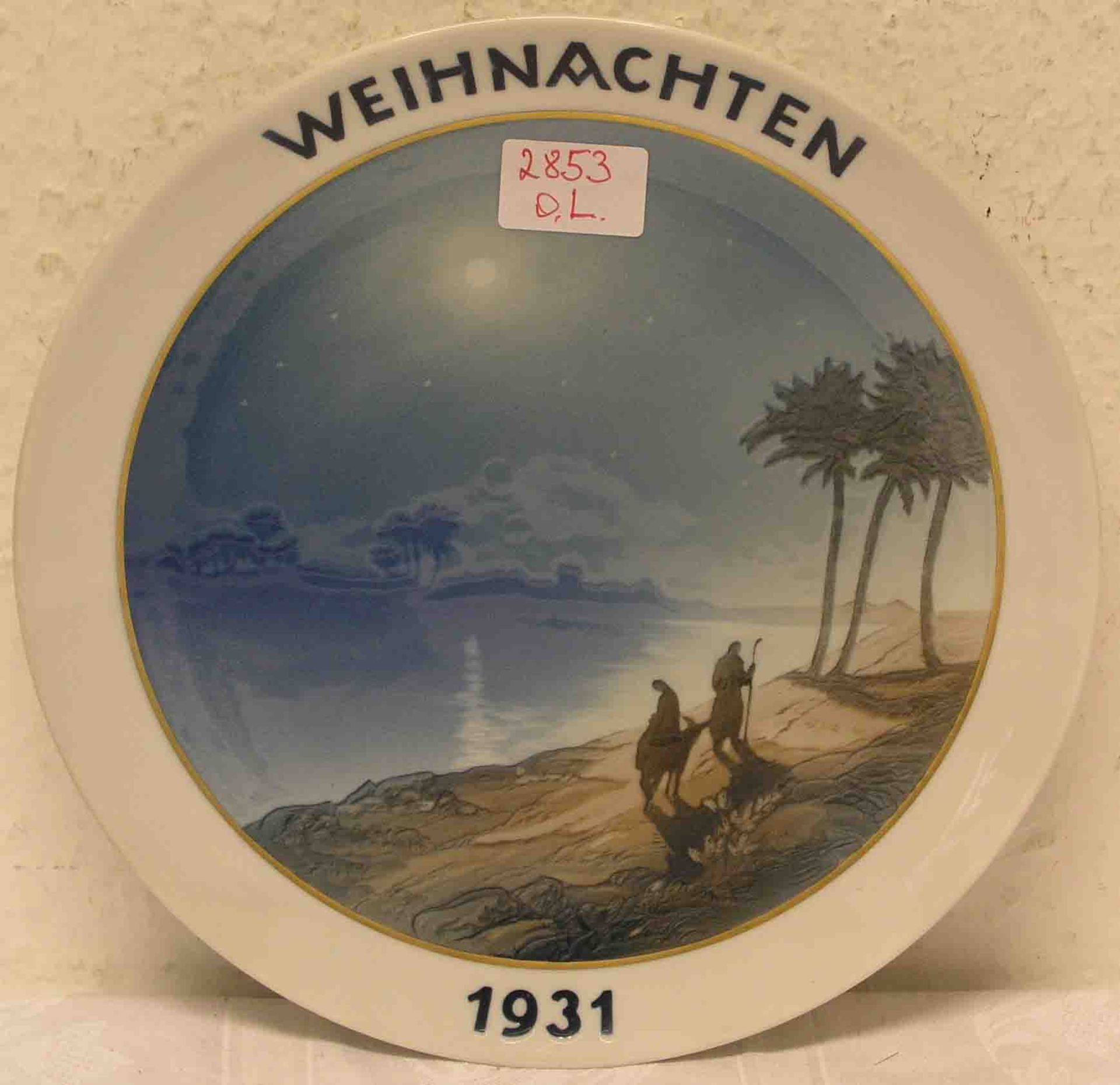 Weihnachten 1931: Rosenthal Porzellanteller. Durchmesser: 21cm.