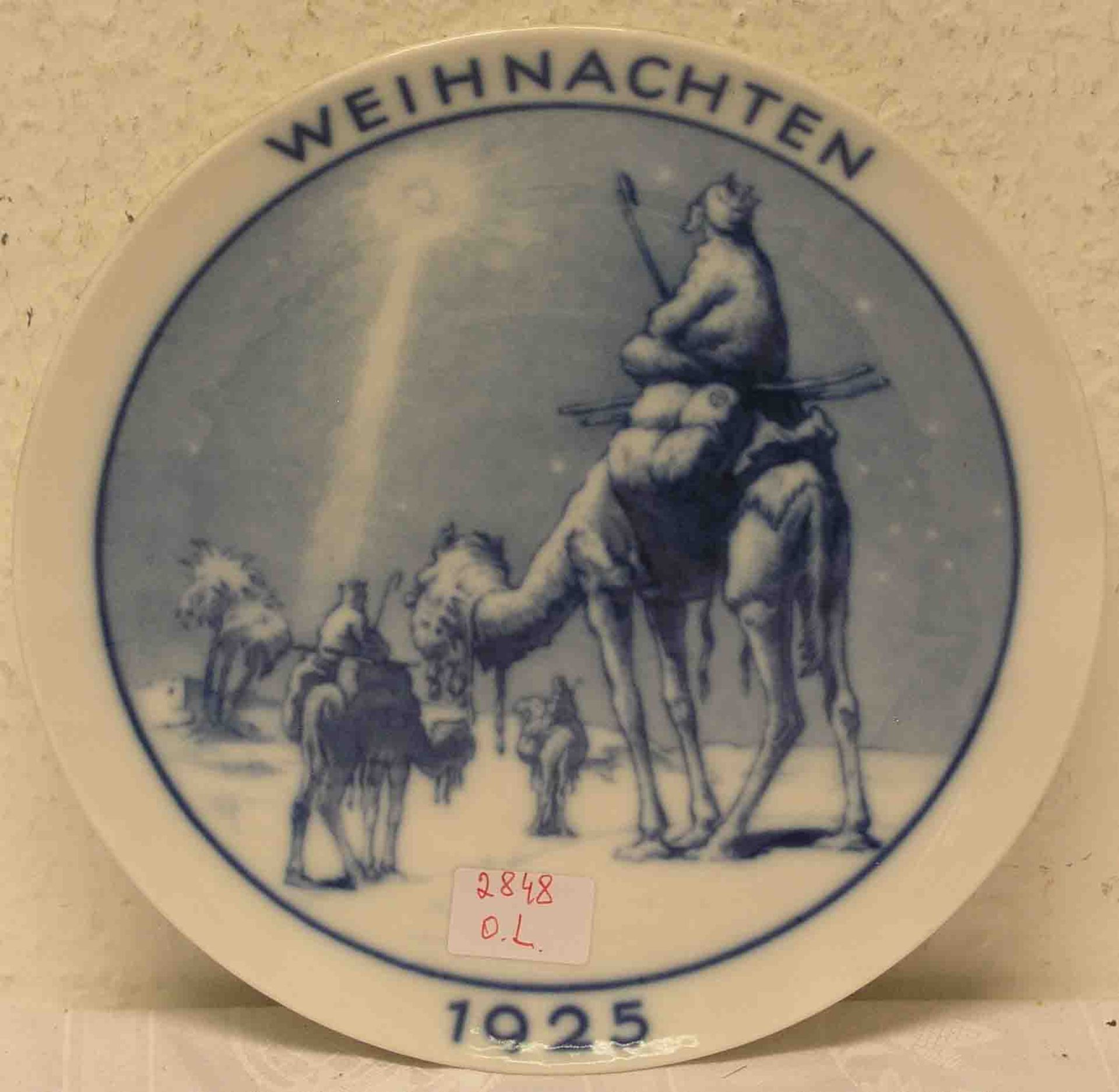 Weihnachten 1925: Porzellanteller, Rosenthal. Durchmesser: 21cm.