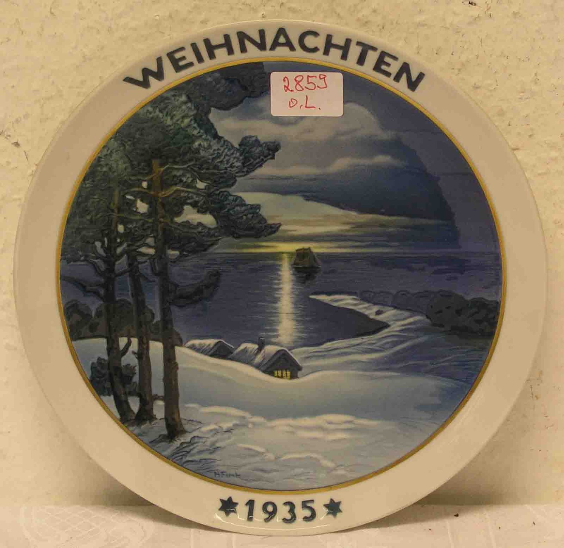 Weihnachten 1935, Rosenthal Porzellanteller. Durchmesser: 21cm.