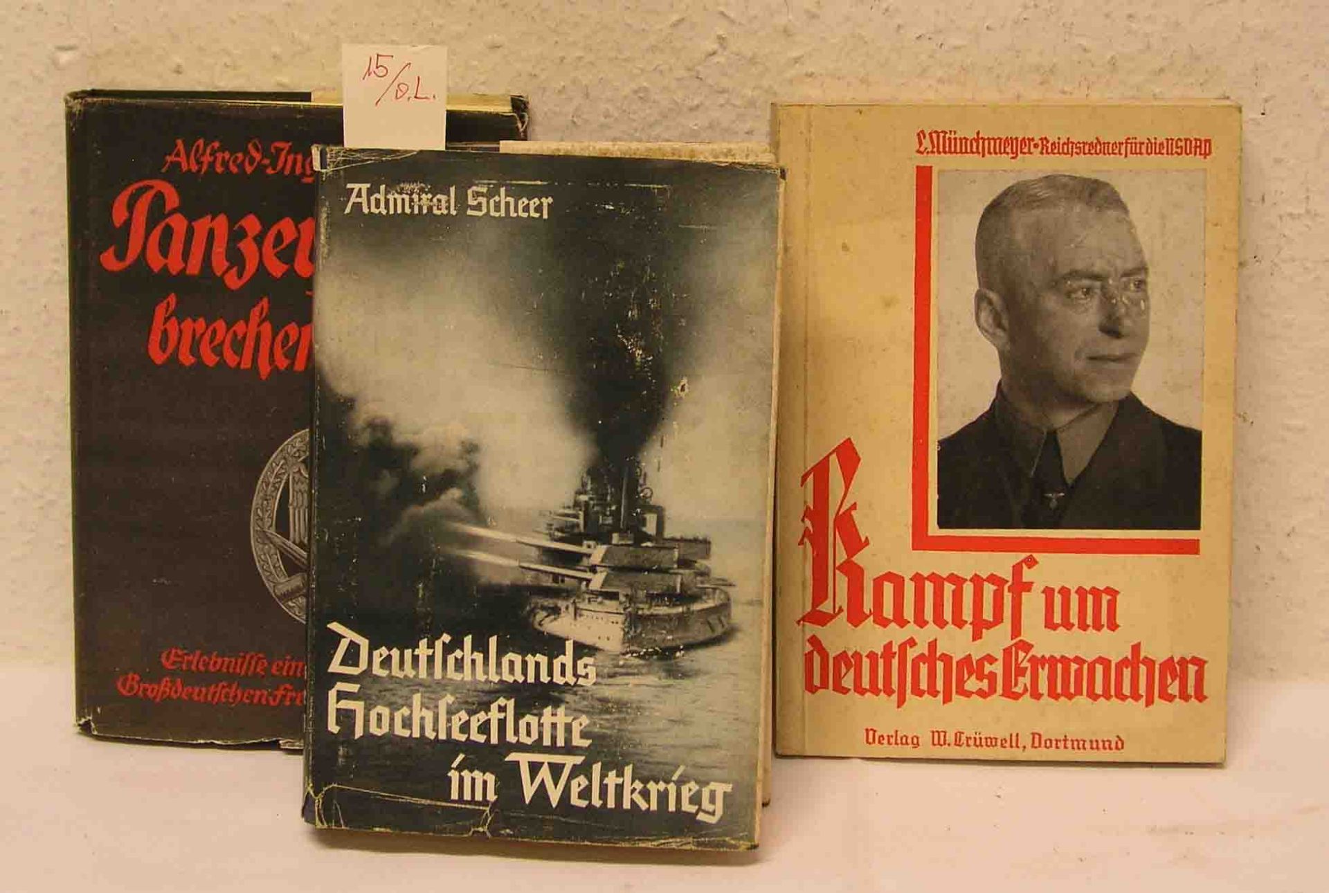 Drittes Reich: Drei Bücher. Dabei: Scheer: "Deutschlands Hochseeflotte im Weltkrieg"