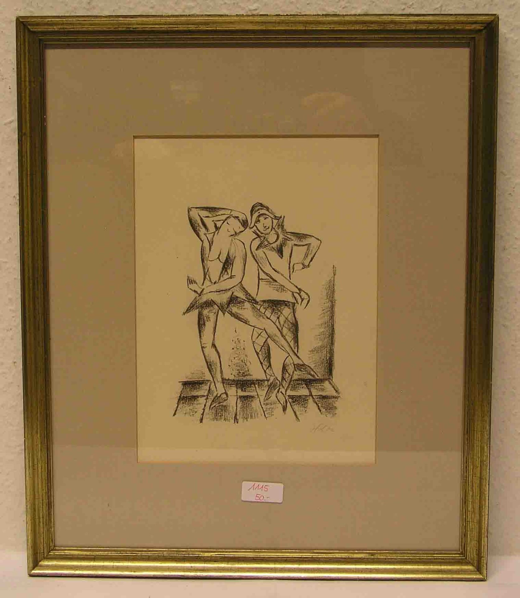 Hofer, Karl ( Karlsruhle 1878 - 1955 Berlin): "Ballett". Lithographie, im Stein signiert,