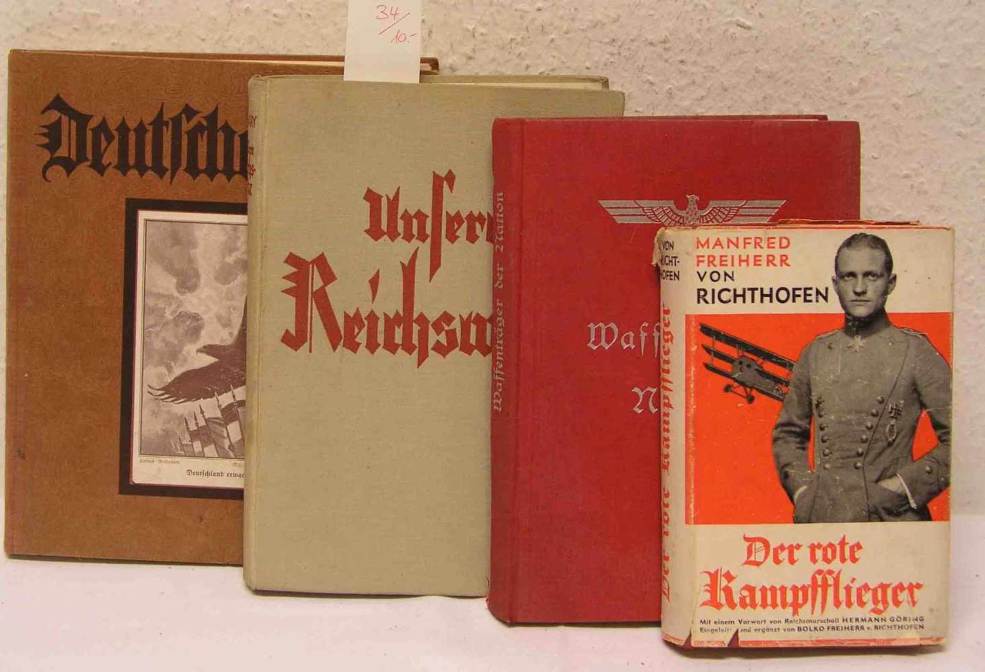 Drittes Reich: Vier Bücher. Dabei: "Waffenträger der Nation", "Deutscher Wille", "Unsere