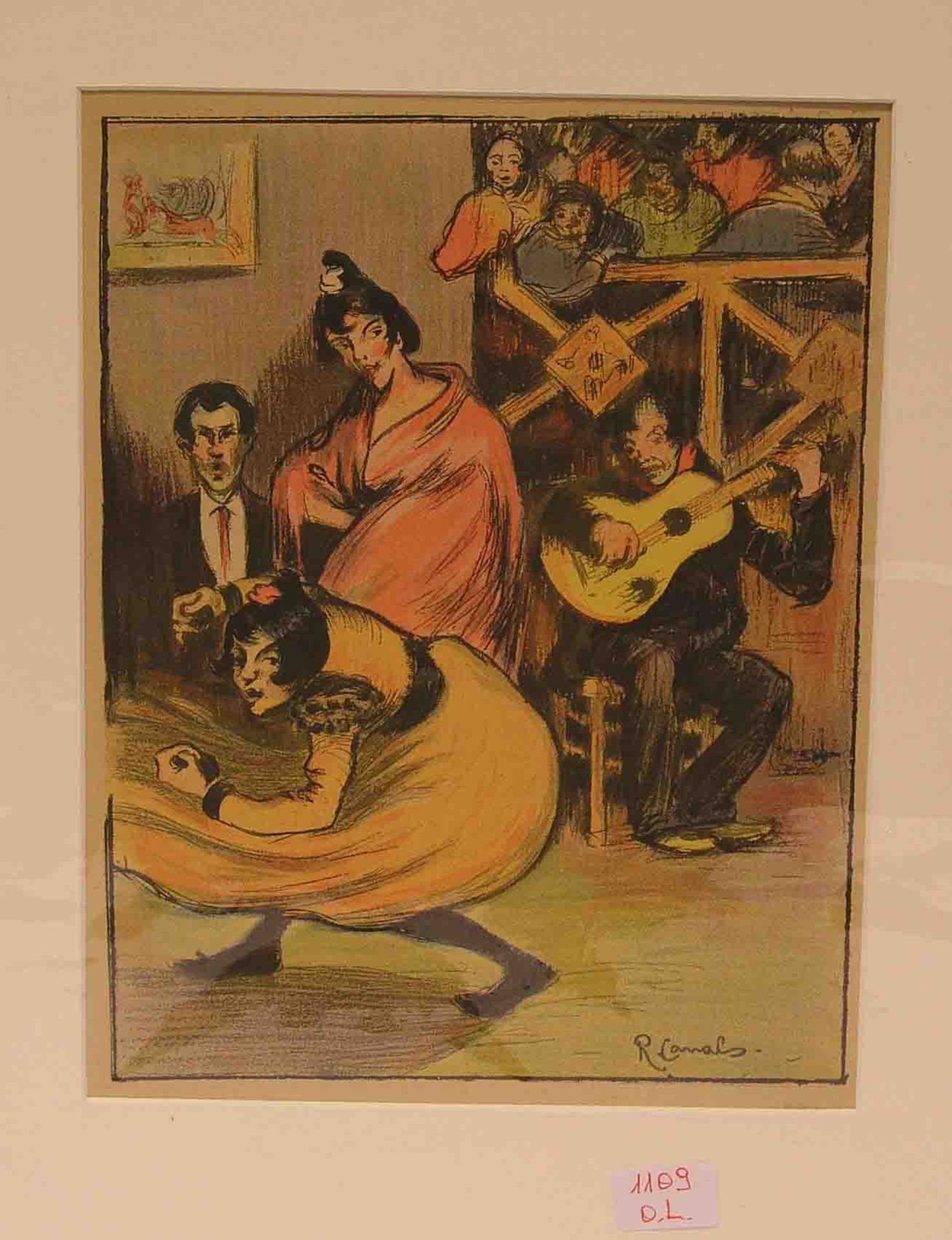 Canals, Ricardo. Spanischer Maler (1876 - 1931), tätig in Paris: "La danse de la poule"(Hühnertanz