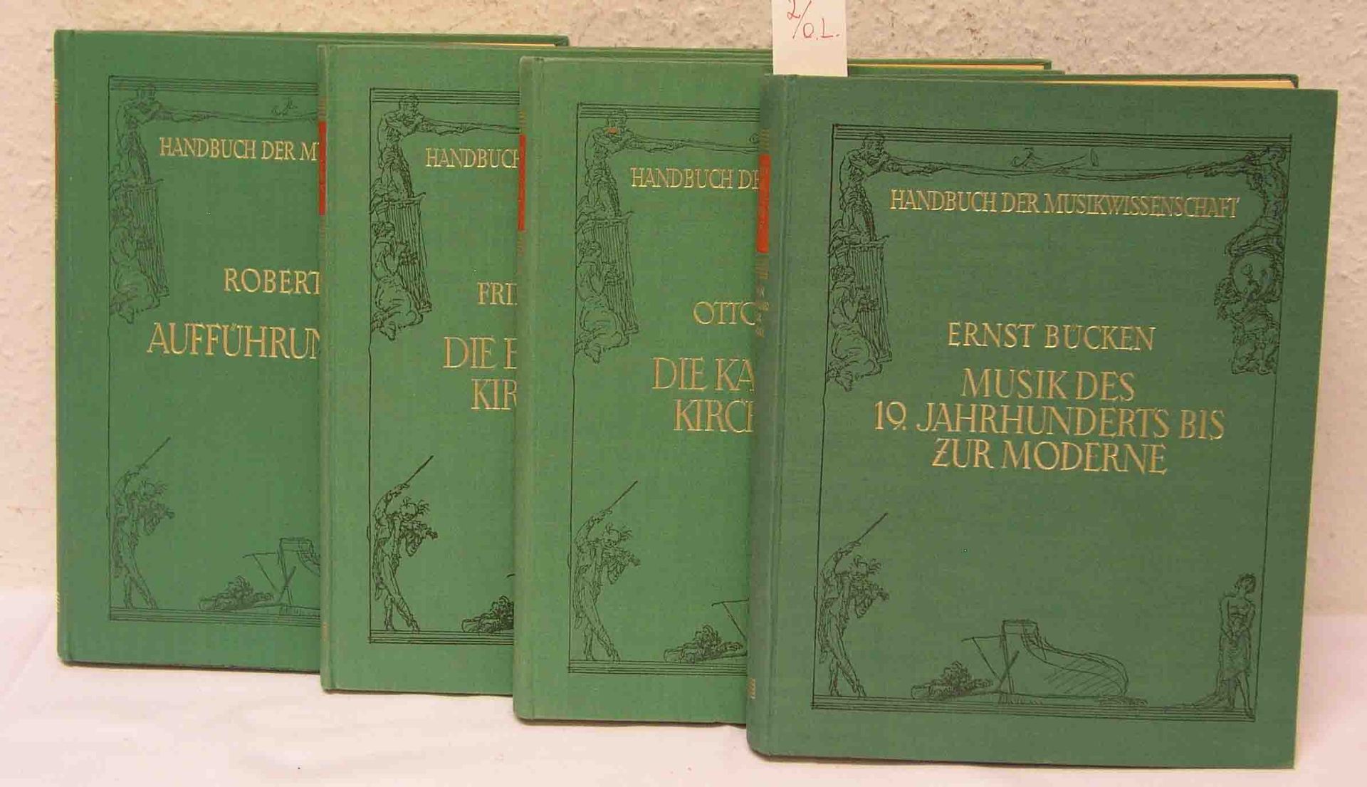 Handbuch der Musikwissenschaft, vier Bände. Dabei: Büchen Ernst, Musik des 19.Jahrhunderts bis zur