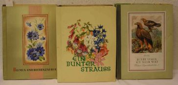 Posten von acht Cigarettenbilderalben. Dabei: "Blumen und Blütenzauber", "Bunte Vögel ausaller