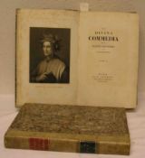 Dante Alighieri: "La divina Commedia". Pisa dalla tipografia della società letteraria,1804. Zwei