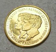 Medaille "Kennedy", 1968. Gold 999,9. 1,4 Gramm.