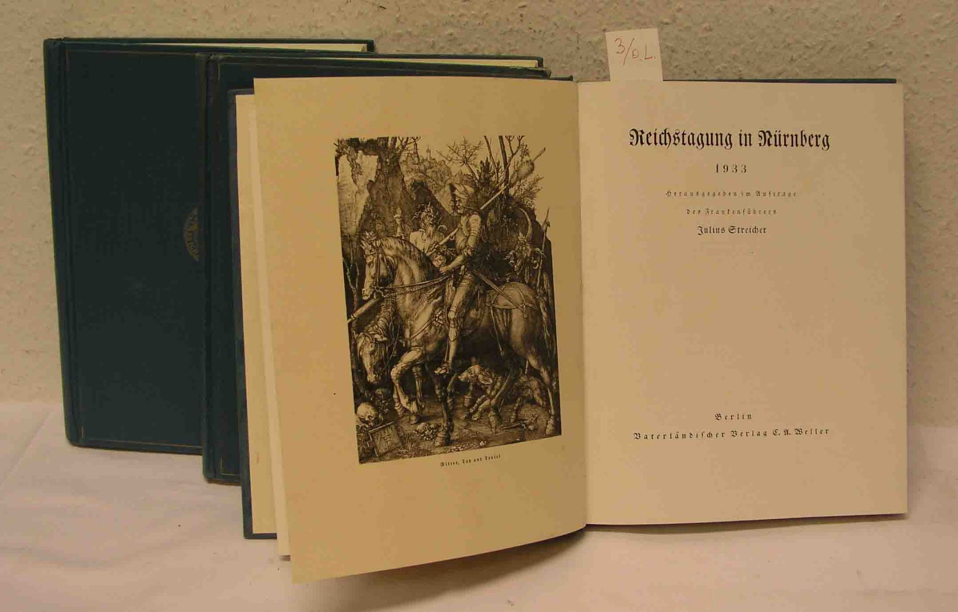 III. Reich. Streicher Julius, drei Bände "Reichstagung in Nürnberg": 1933, 1934, 1935.