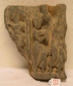 Artefakt. Figürliches Steinfragment. Harappa Kultur, wohl 3000 Jahre alt. Pakistan. 22 x