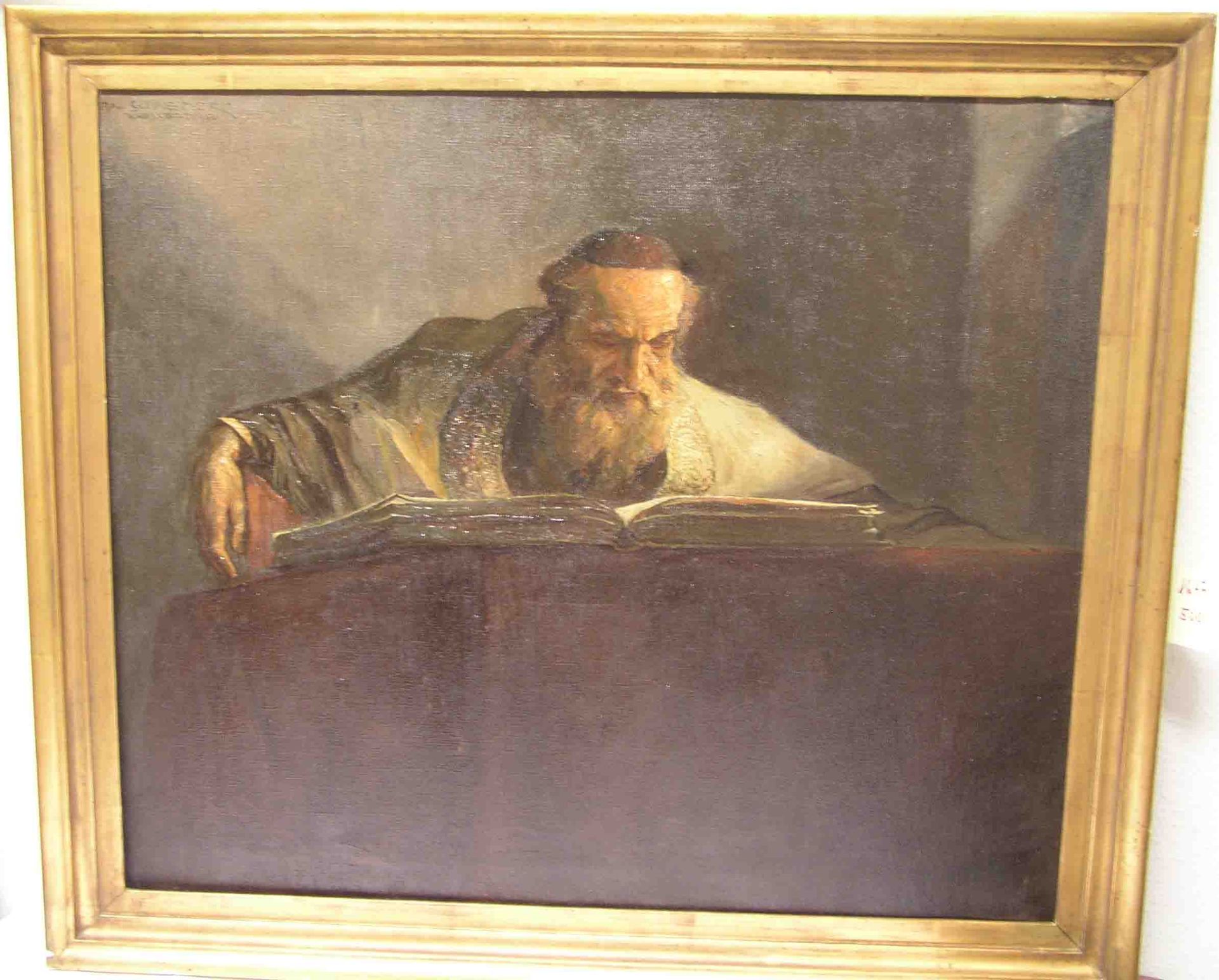 Schneider, Max (1903 - 1980): "Rabbi". Öl/Lwd., signiert, Karlsbad 1932, 78 x 91cm,