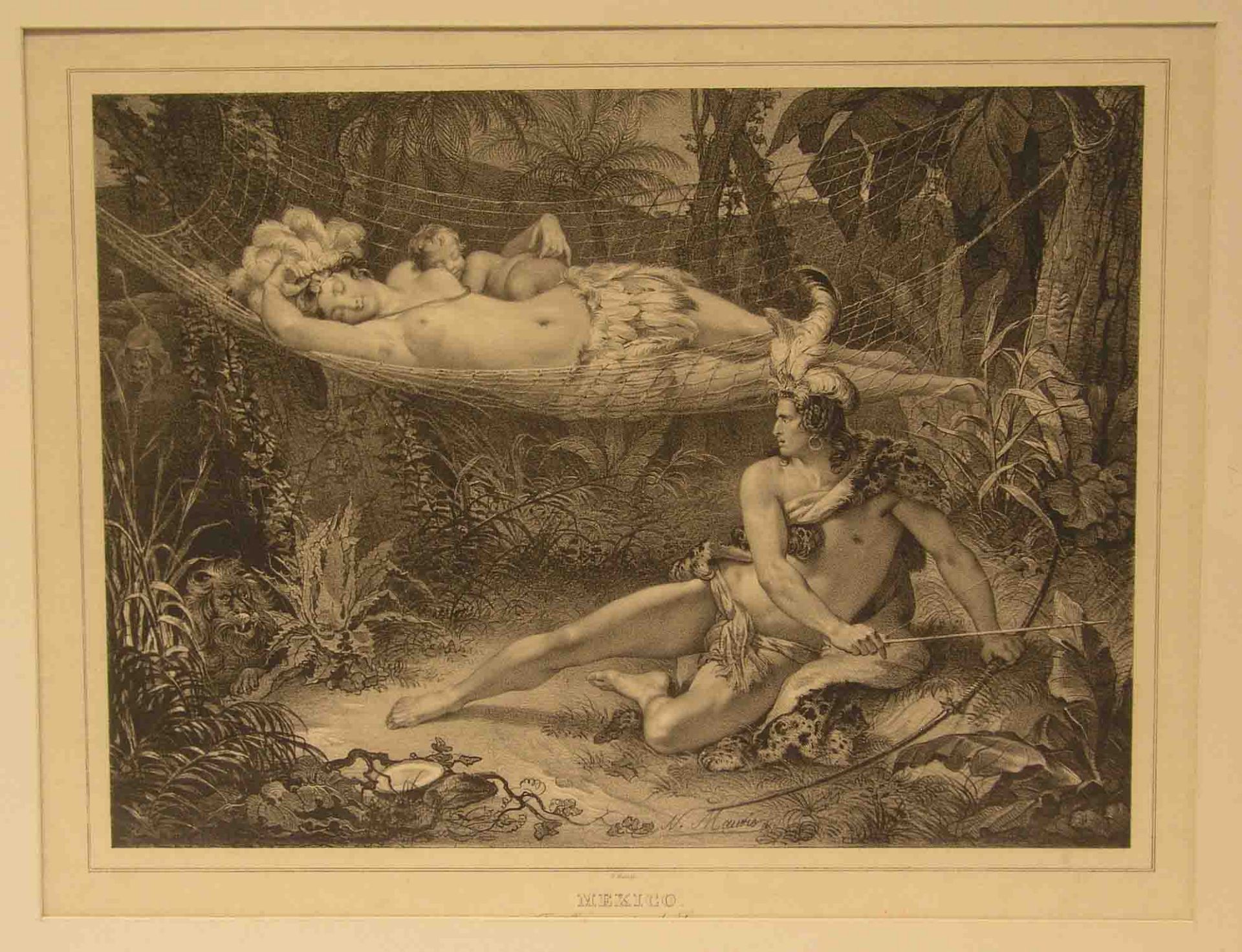 Maurin, Nicolas, Eustache ( 1789 Perpignan - Paris 1850): "Familie wird vom Löwen