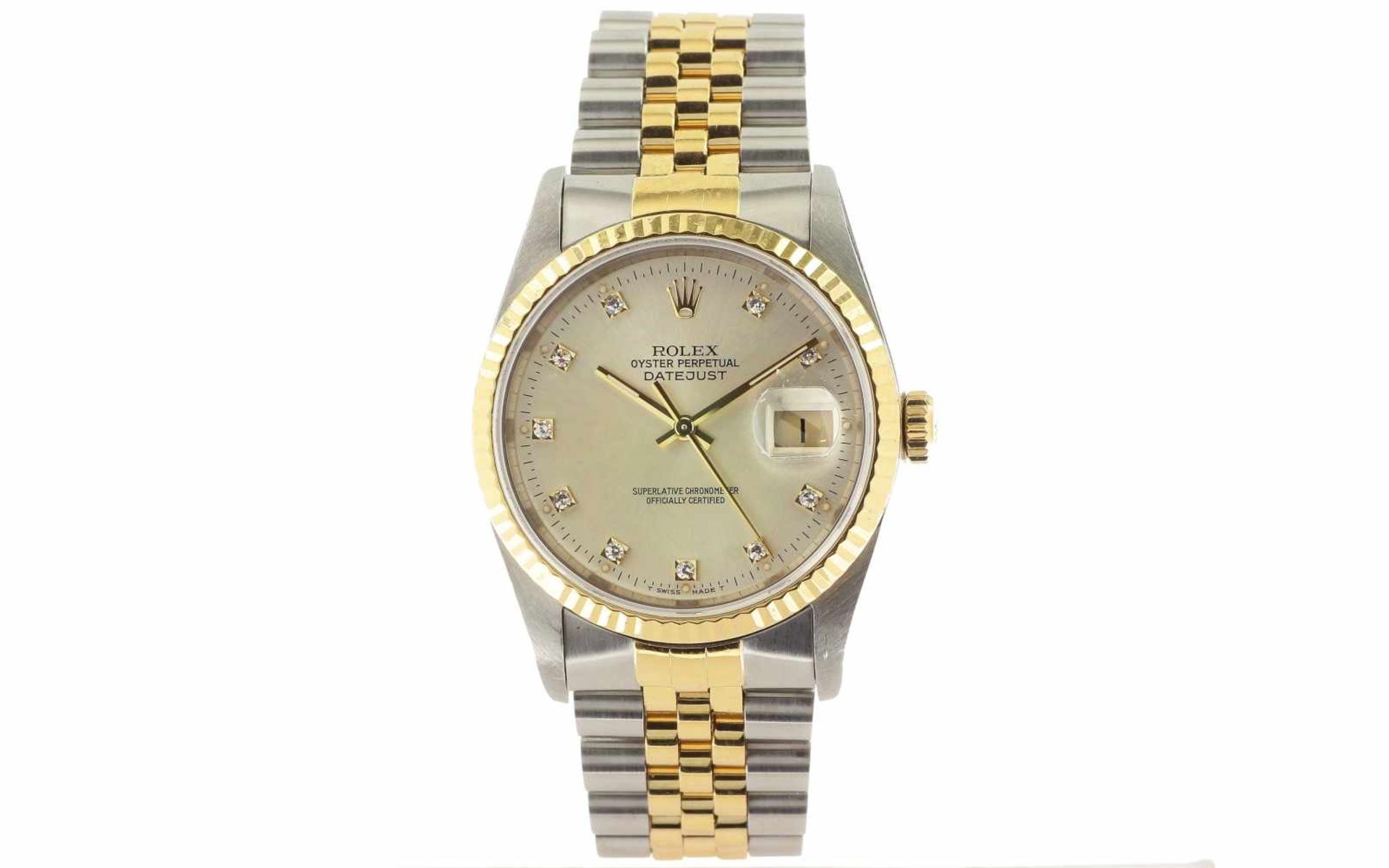 Armbanduhr Rolex Datejust Ref. 16233 Automatik 750/-Gelbgold/Edelstahl, Geschlecht: Unisex Jahr