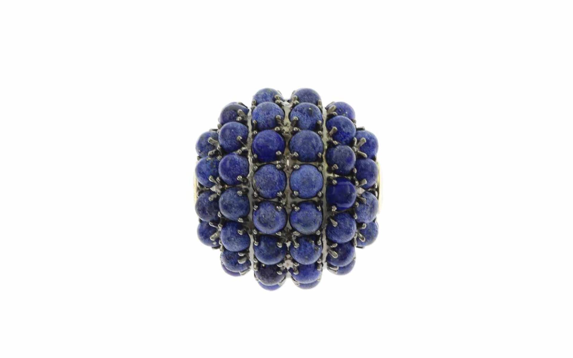 Lapislazuli KugelschließeKugelschließe/Wechselschließe 18K GG mit Lapislazuli 13,98 ct, Durchmesser: