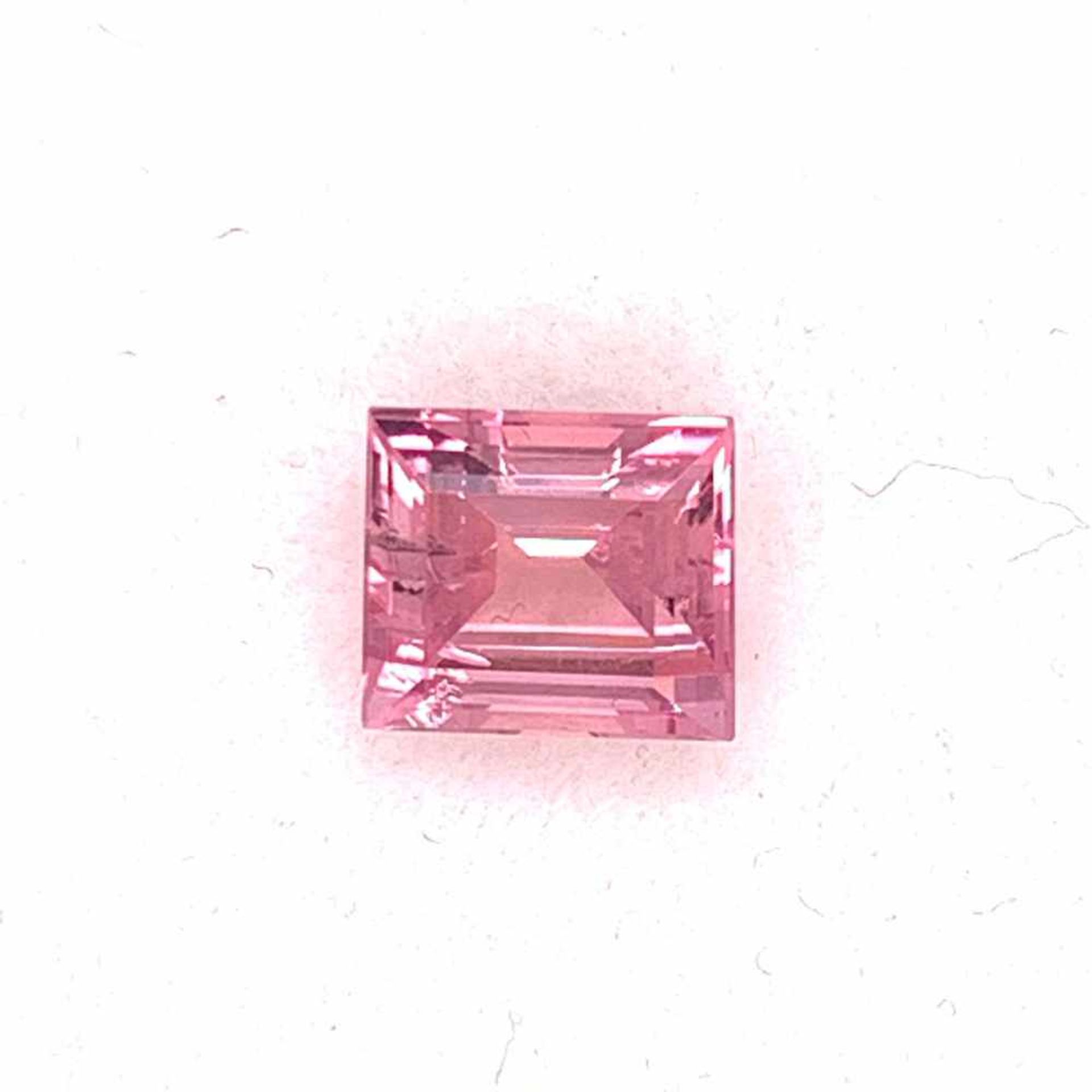 Turmalin Turmalin pink Rechteck facettiert 3,63 ct 9,26 x 8,17 h 6,07