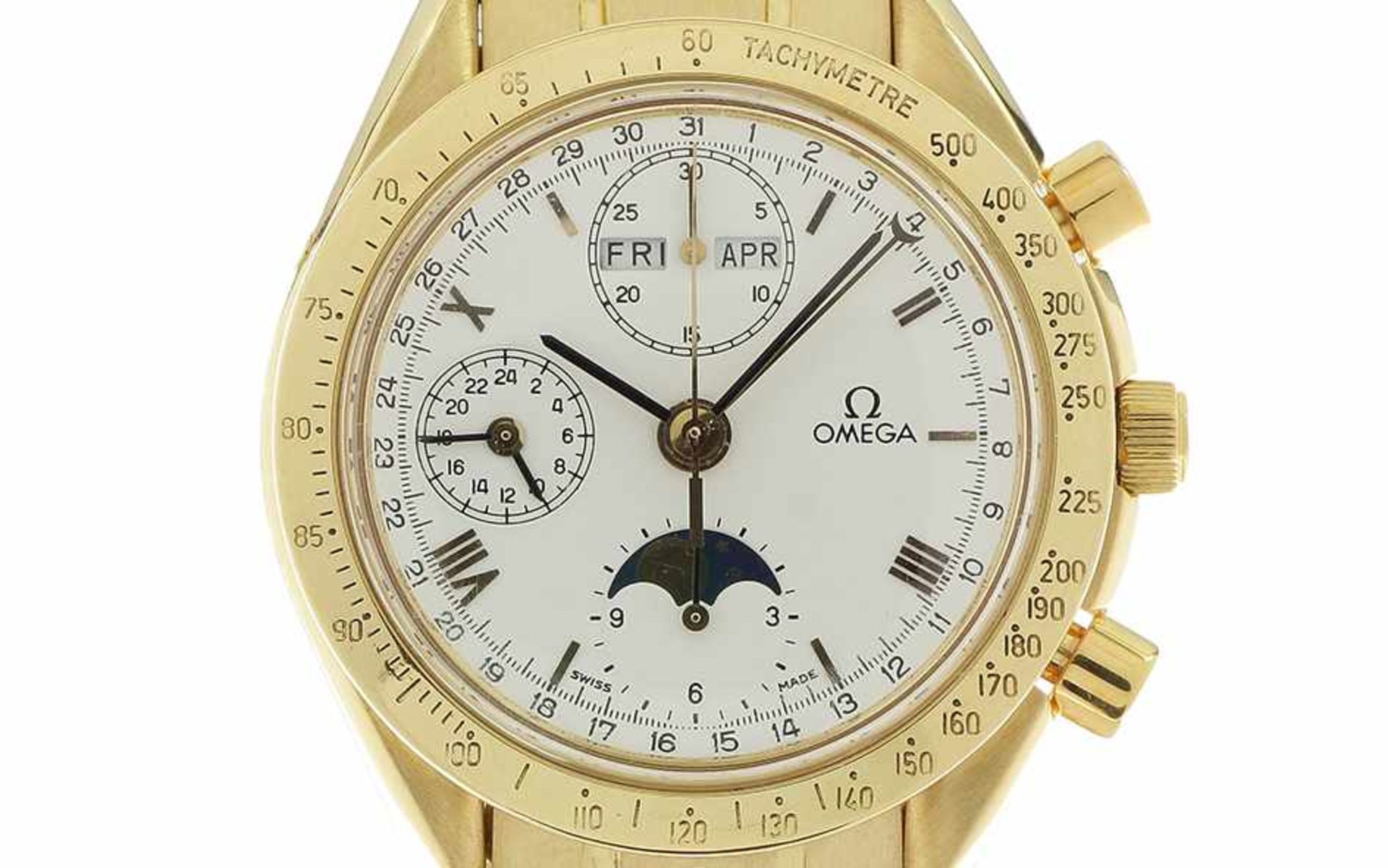 ArmbanduhrOmega Golden Gate Chronograph Ref. 1150BA1750034CS Automatik 750/- Gelbgold, Geschlecht: