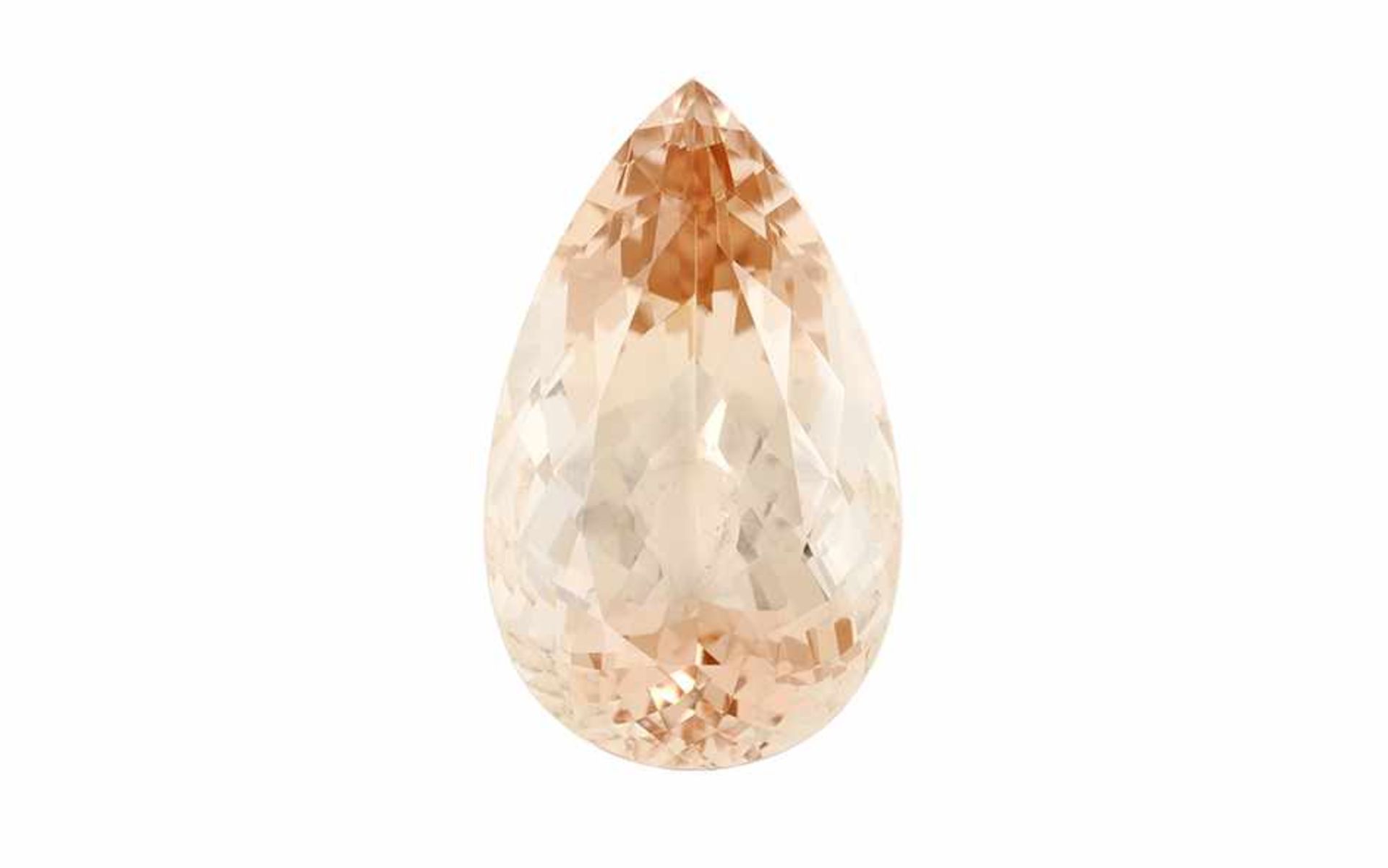 Edeltopas Tropfenschliff mit 55,26 ct. 31,35 x 19,00 x 13,50 mm Schätzwert 2750 €