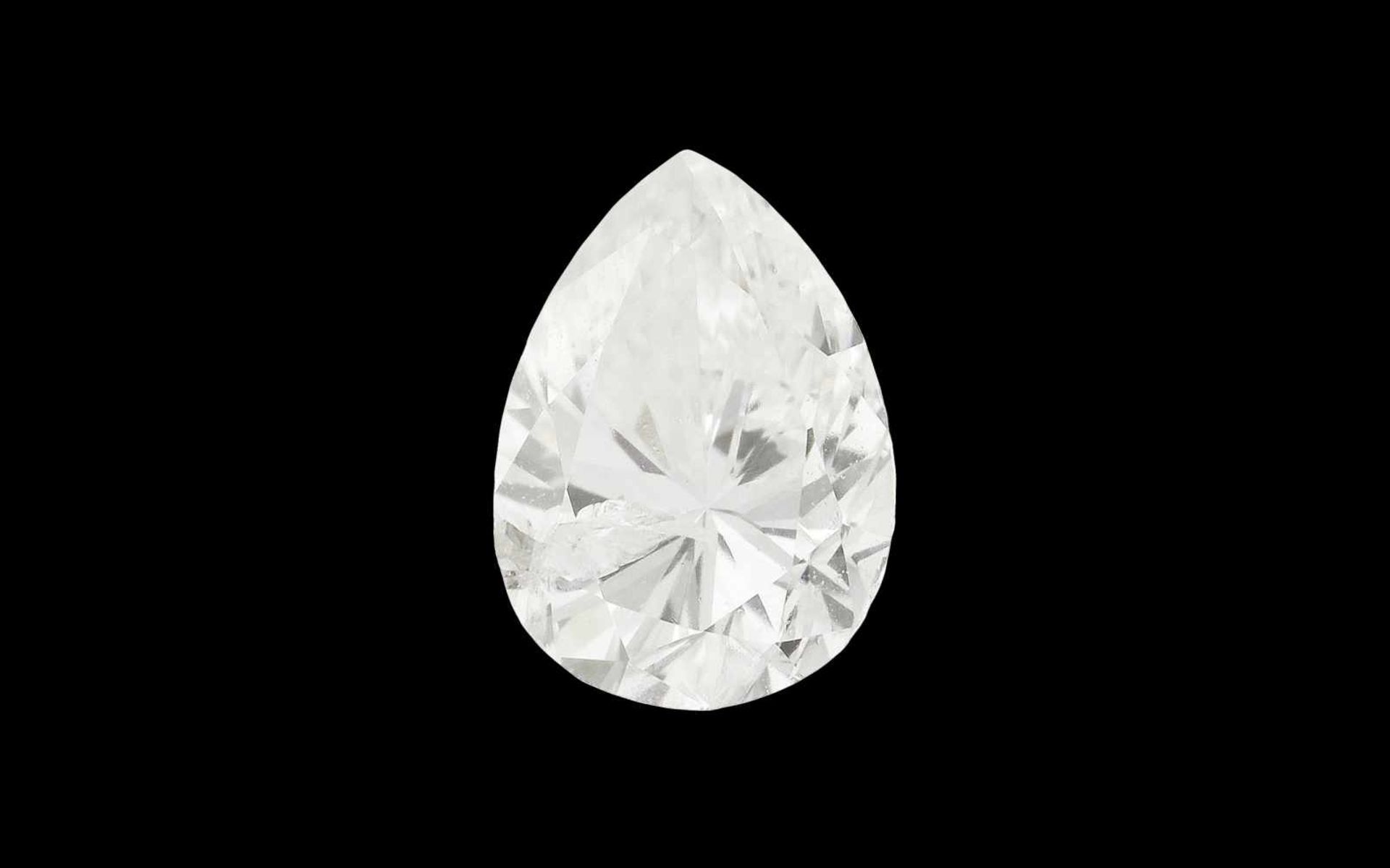 Diamant0,26 ct. G/p2 Tropfenschliff Schätzwert 250 €