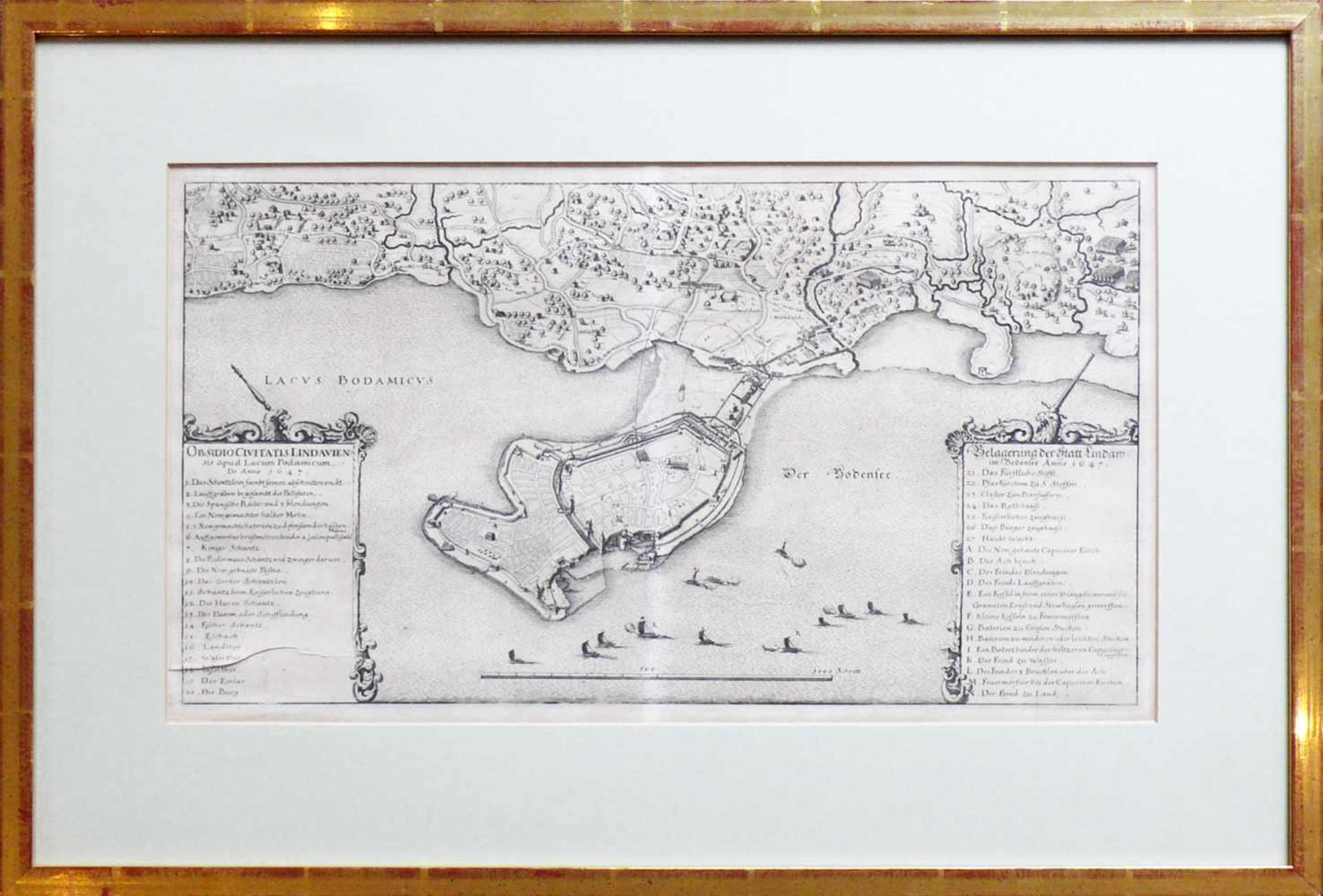 Belagerung der Statt Lindaw im Jahre 1647 (M. Merian, 1651)