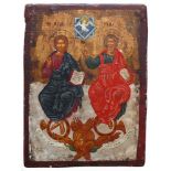 Ikone "Zwei Heilige" (Russland, 19.Jh.)