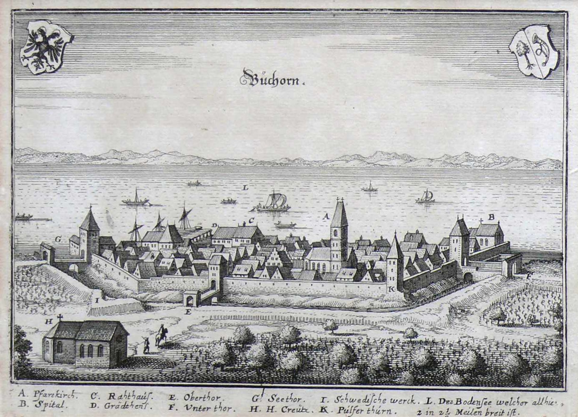 Buchorn (Friedrichshafen) (M. Merian, 1643) - Bild 2 aus 2