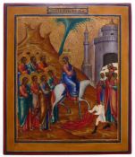 Ikone "Einzug Jesus in Jerusalem" (Russland, 2.H.19.Jh.)